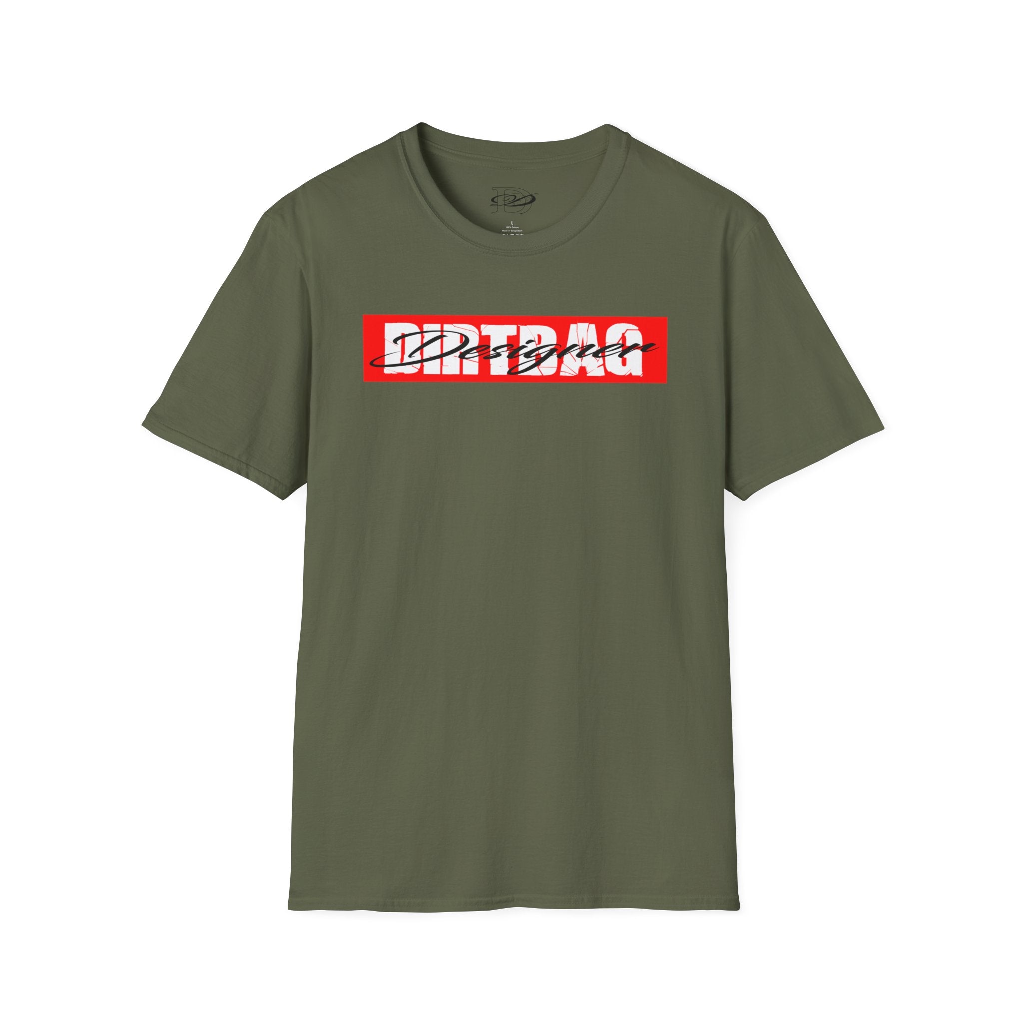 Broken Dirtbag Logo Graphic Unisex Softstyle T-Shirt, Casual Wear, Streetwear, Urban Fashion, Tattoo
