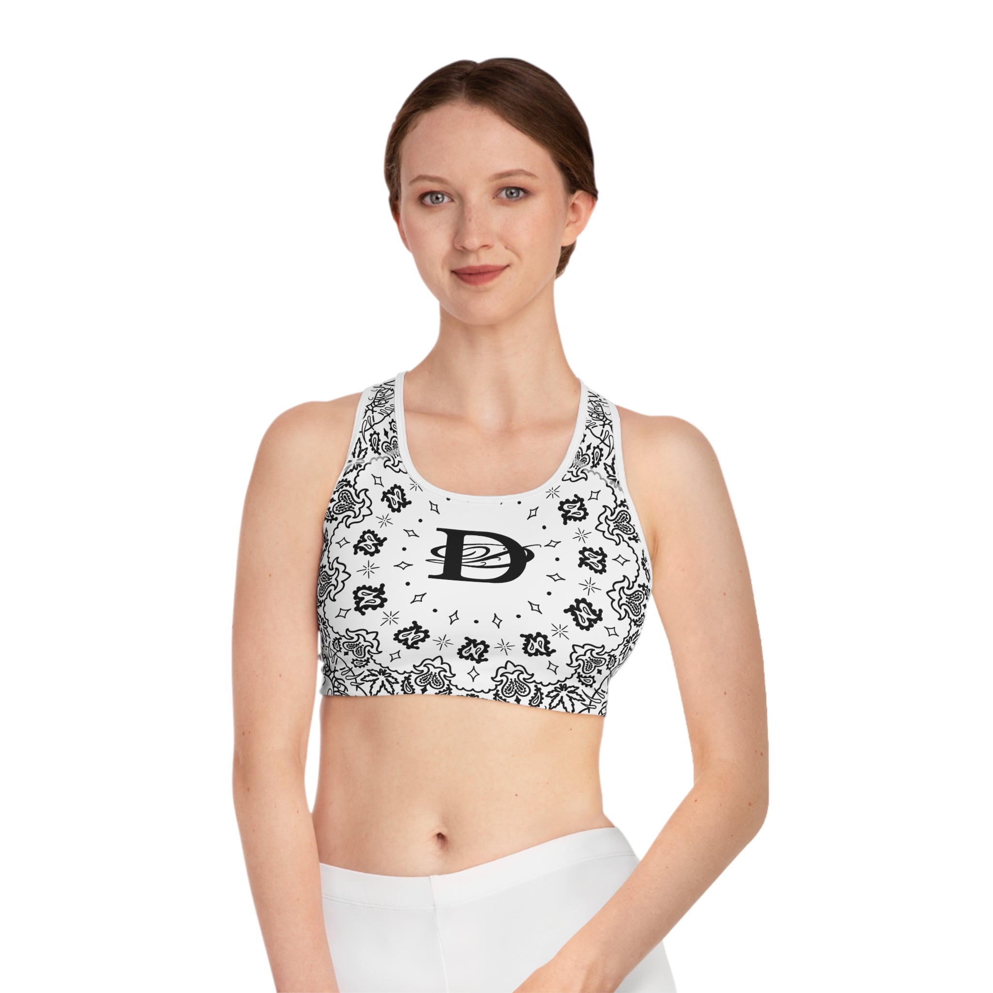 DD Custom Bandanna Print Sports Bra