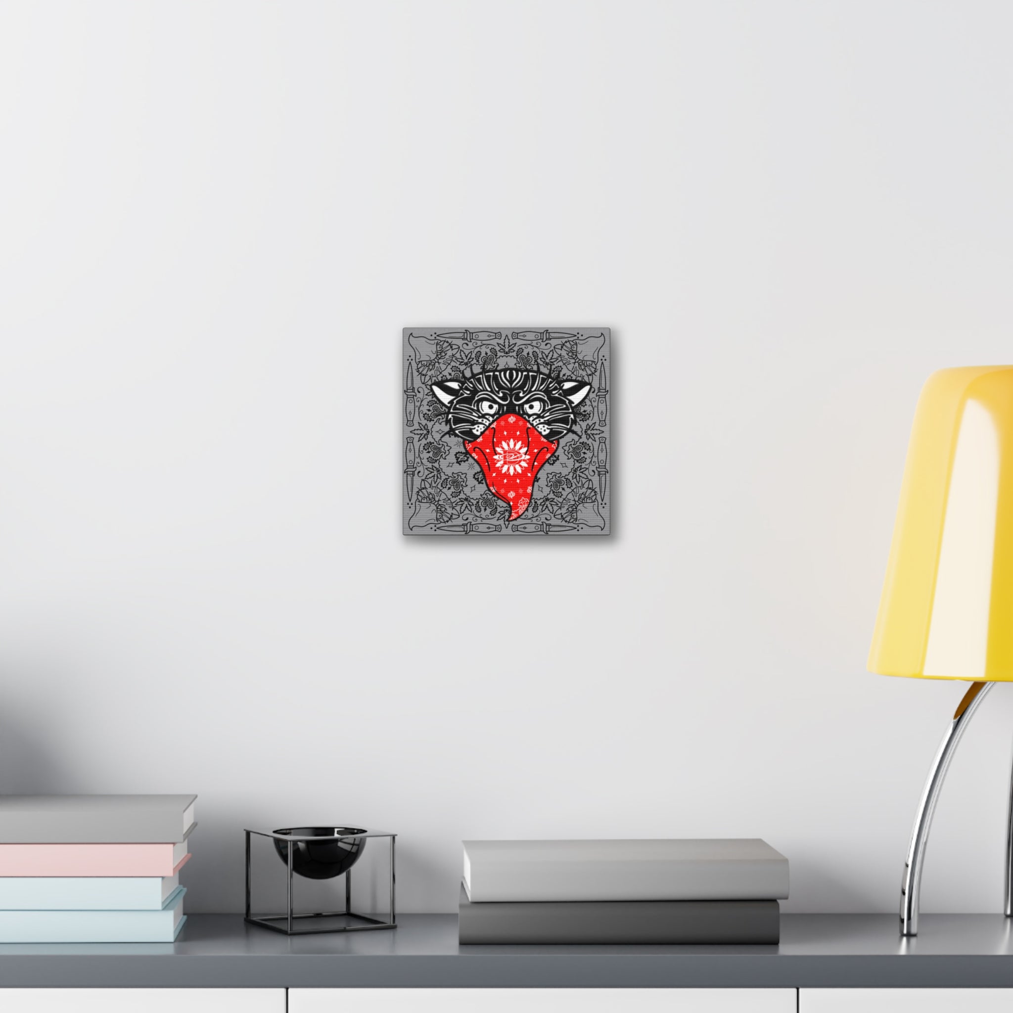 DD Custom Bandana Print Bandito Panther Canvas Wall Art
