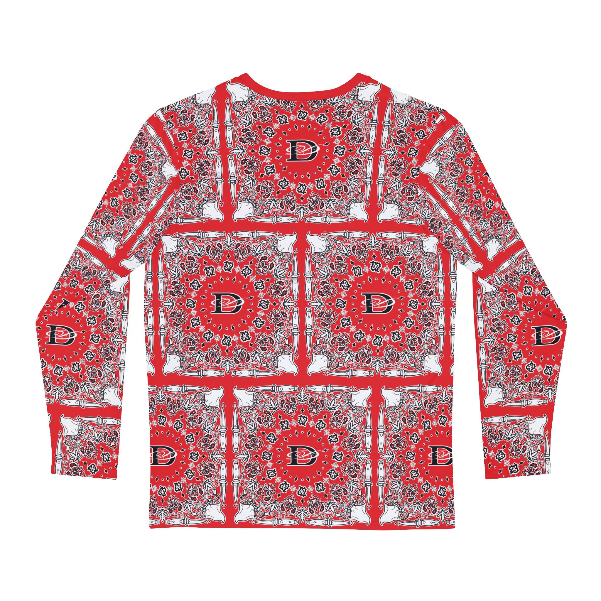 DD Custom Bandana Print Long Sleeve Unisex T-Shirt AOP
