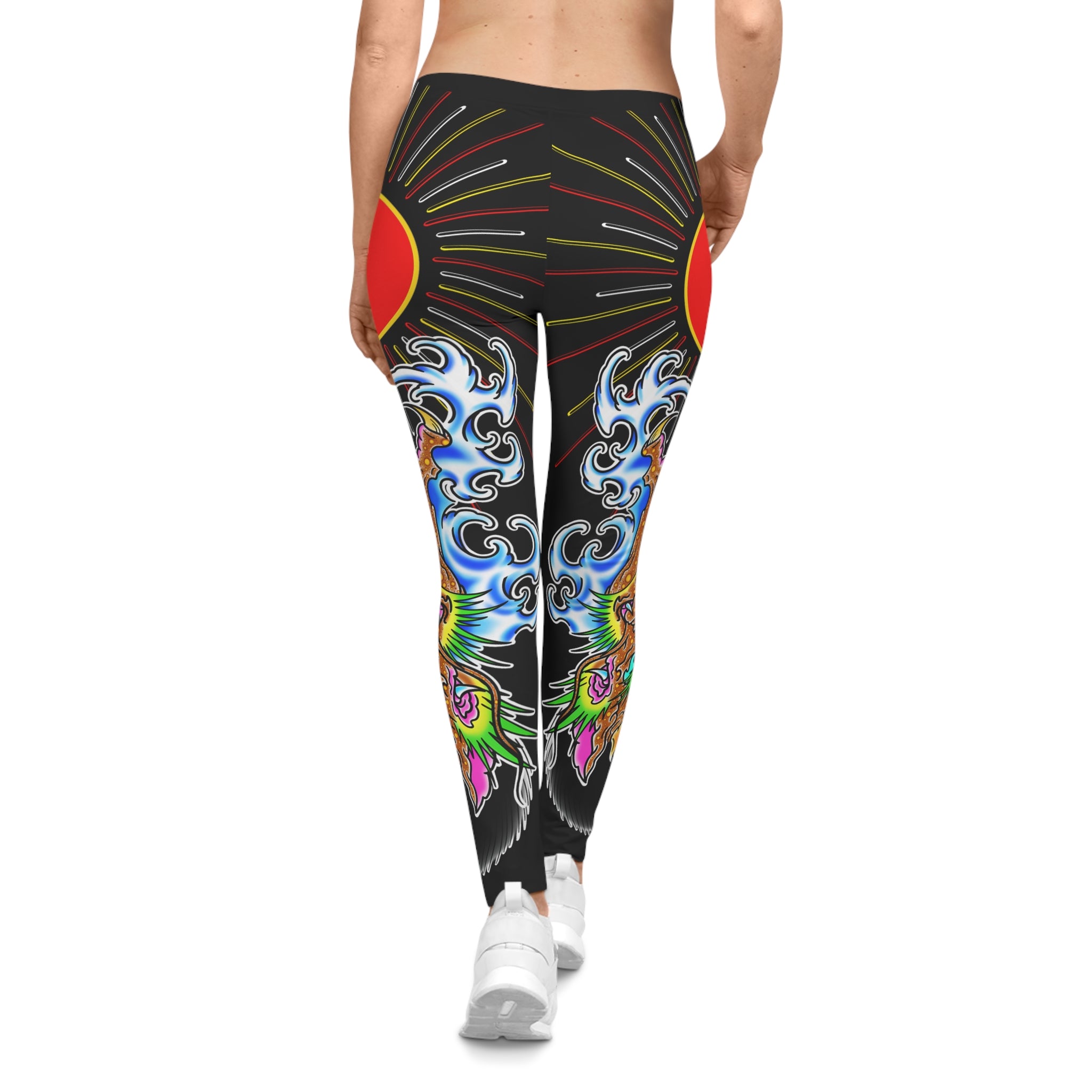 Copy of Dragon and Sun Custom Print Casual Yoga Leggings (AOP)