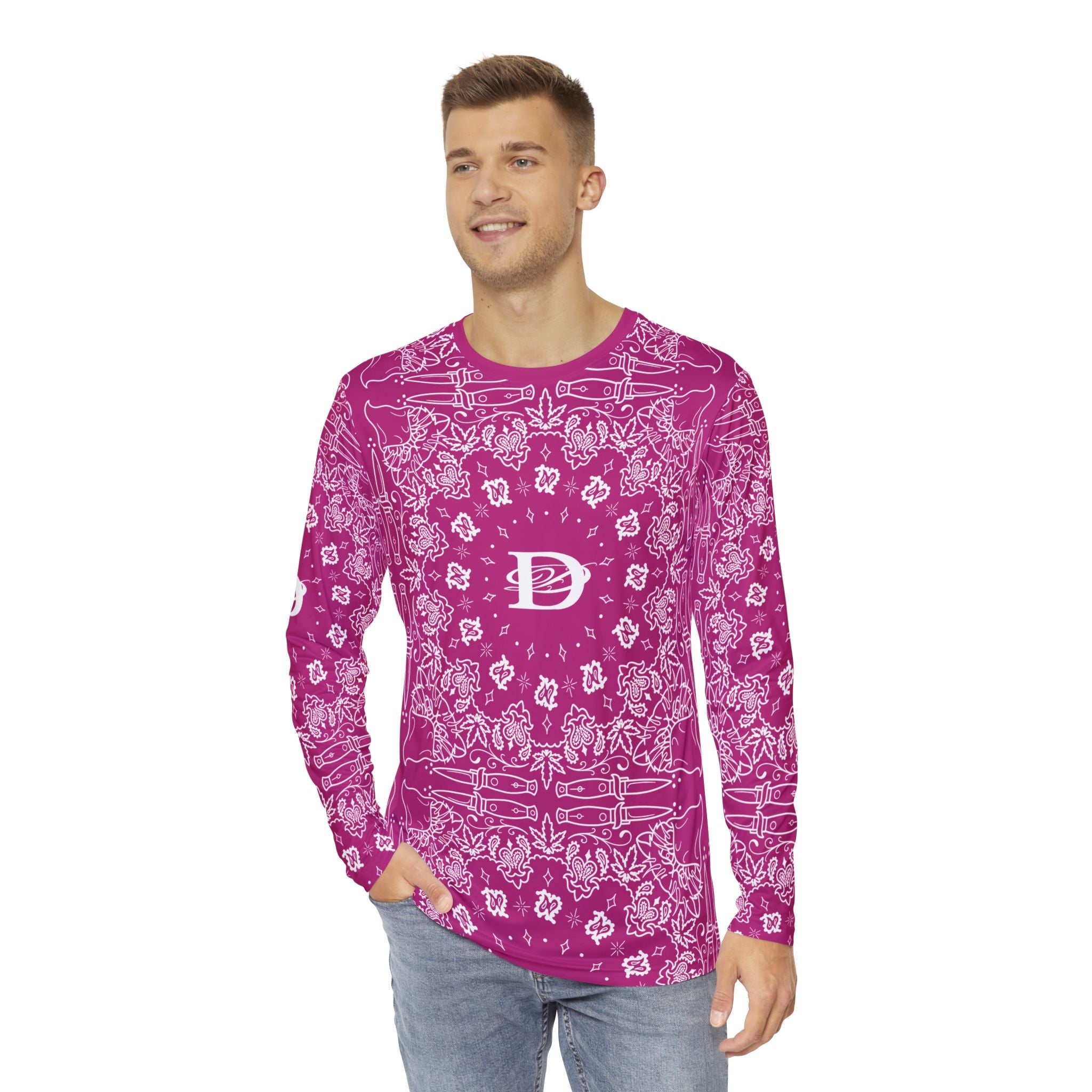 DD Custom Bandana Print Longsleeve T-Shirt AOP