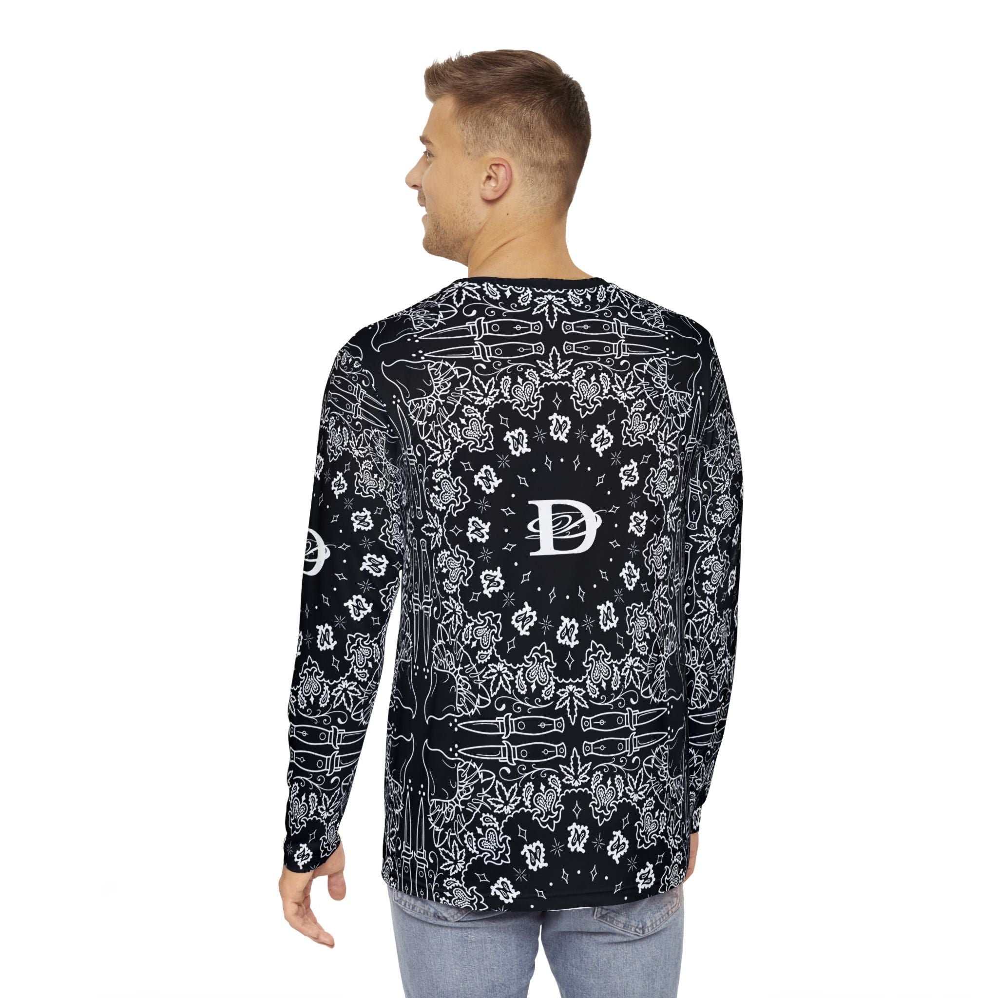 DD Custom Bandana Print Longsleeve Unisex T-Shirt AOP