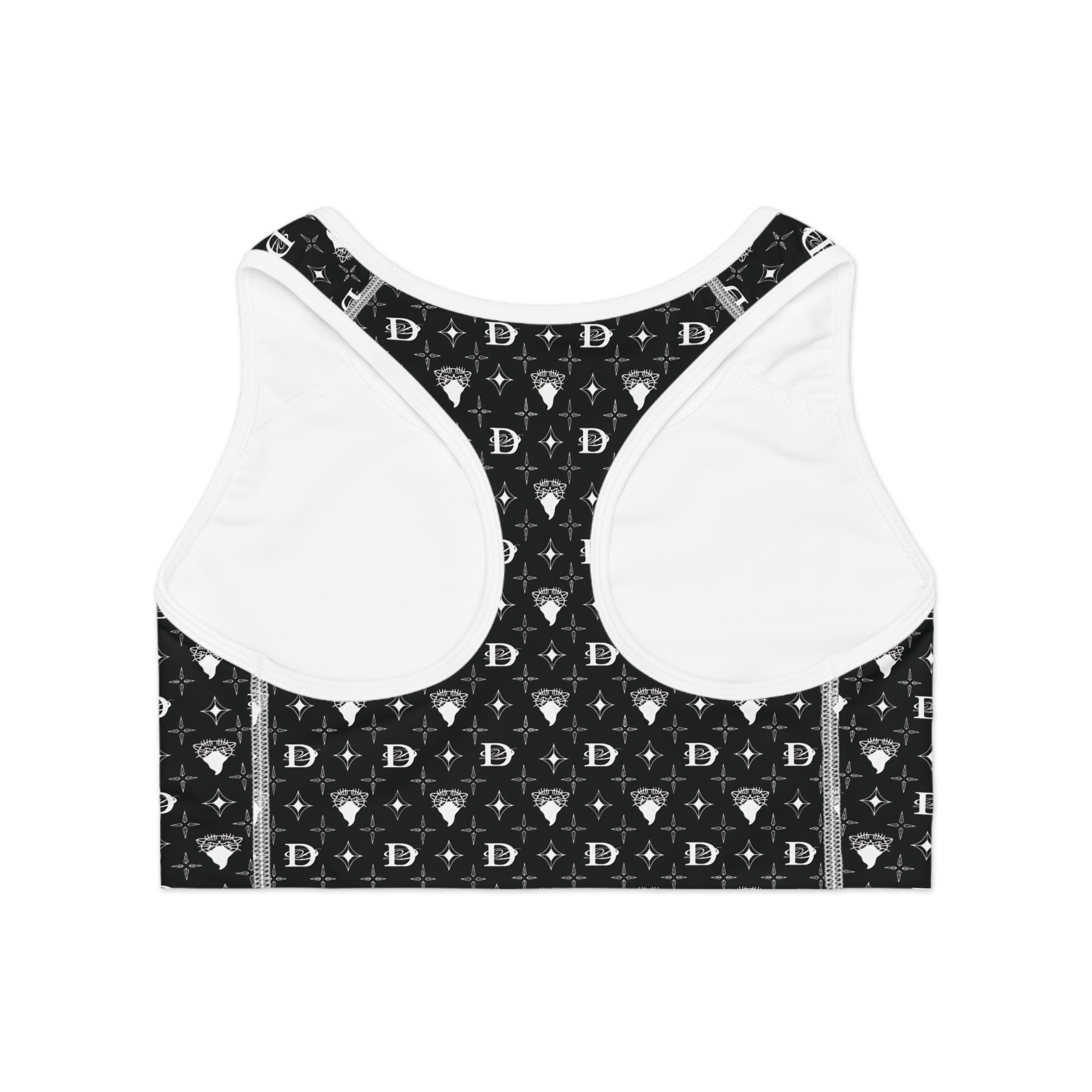 Bandito Panther Custom Monogram Print Sports Bra AOP