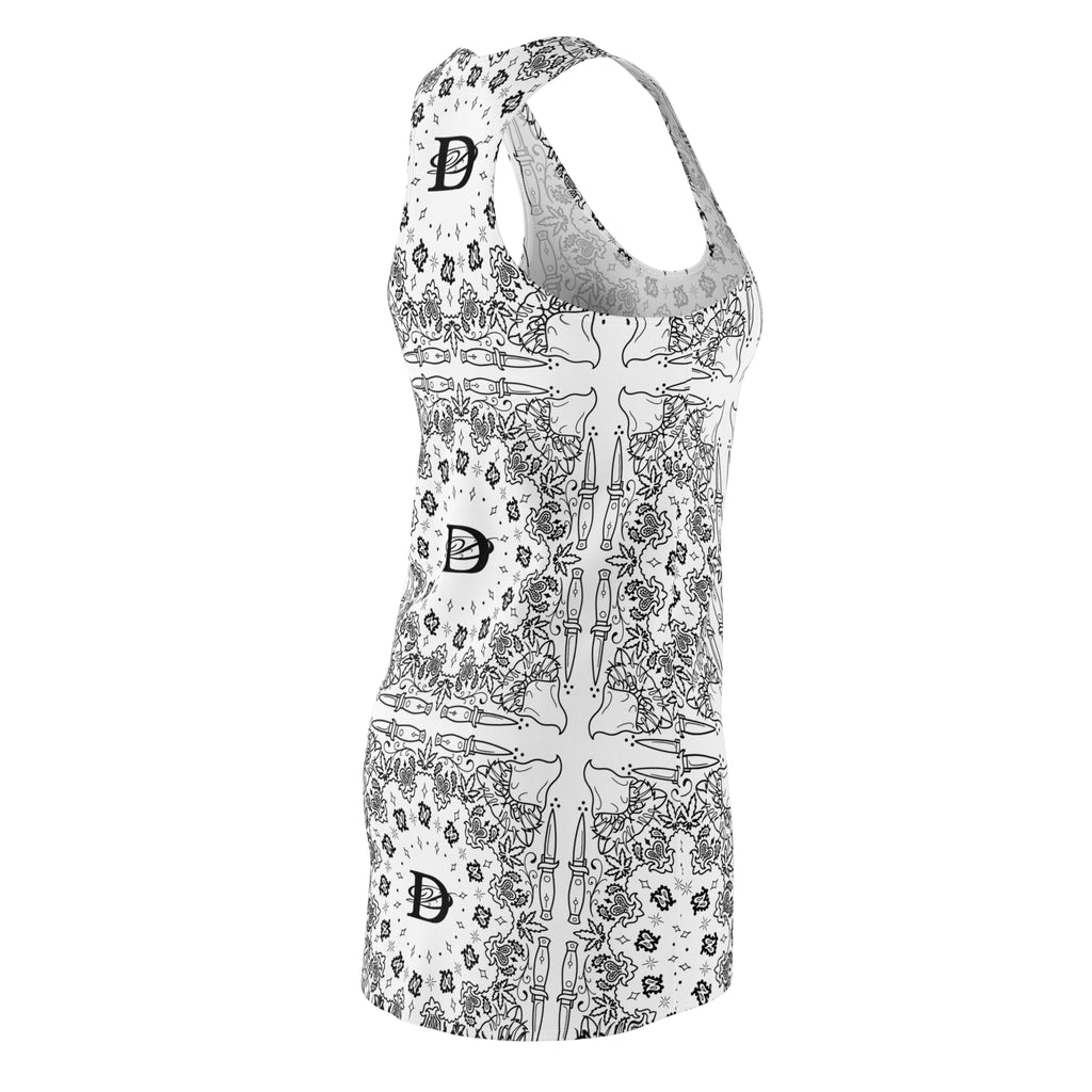 DD Custom Bandana Pattern Women's Racerback Dress AOP