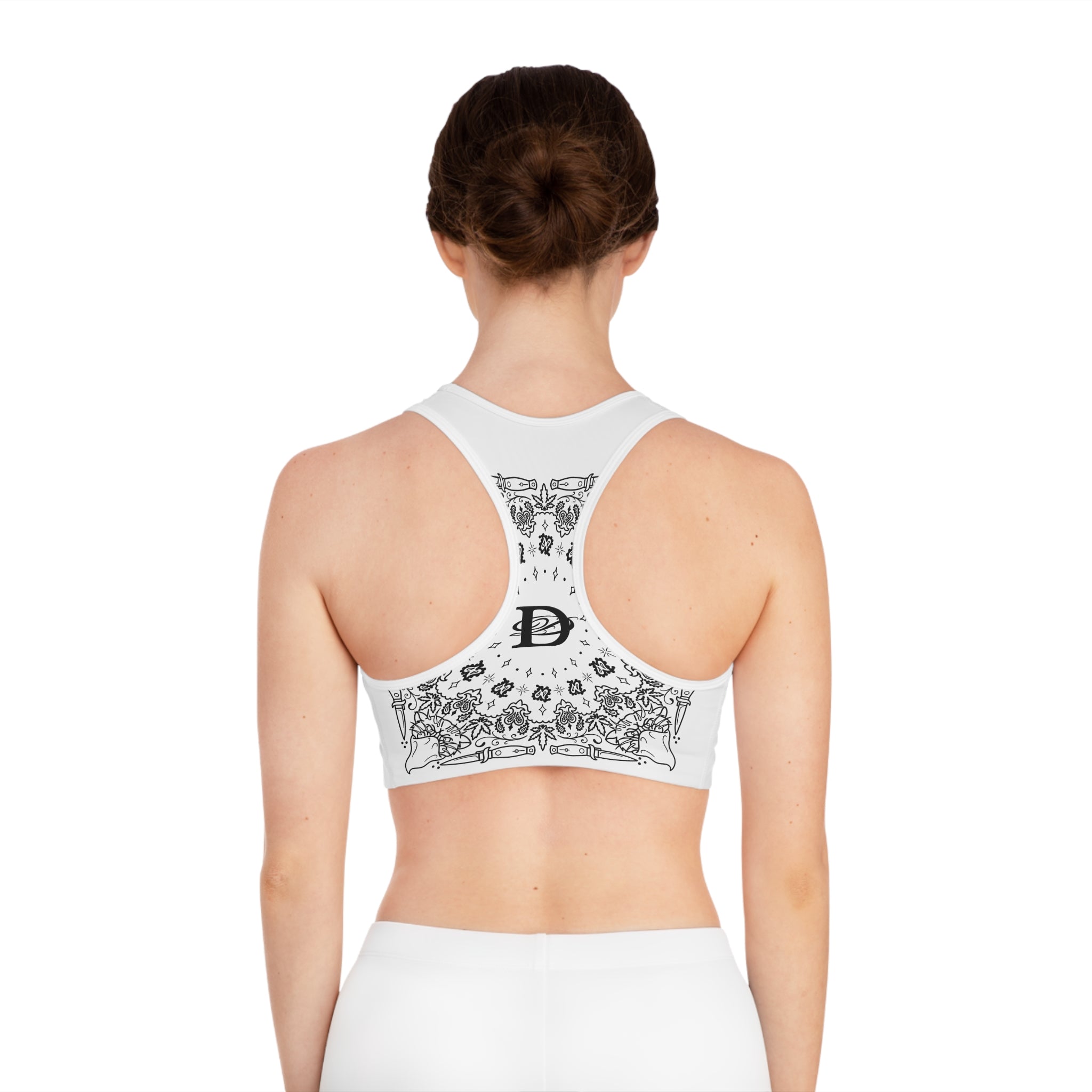 DD Custom Bandanna Print Sports Bra