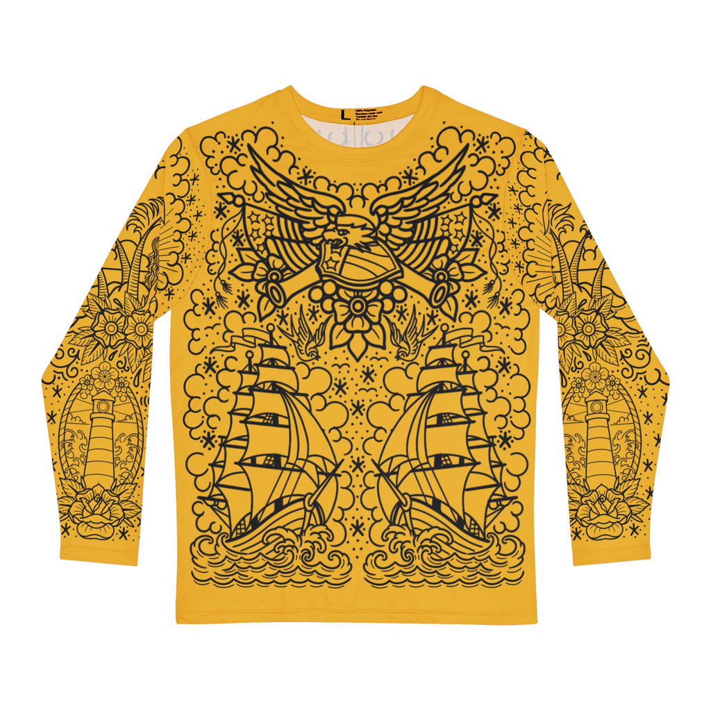 Traditional American Tattoo Body Suit Unisex Longsleeve T-Shirt AOP