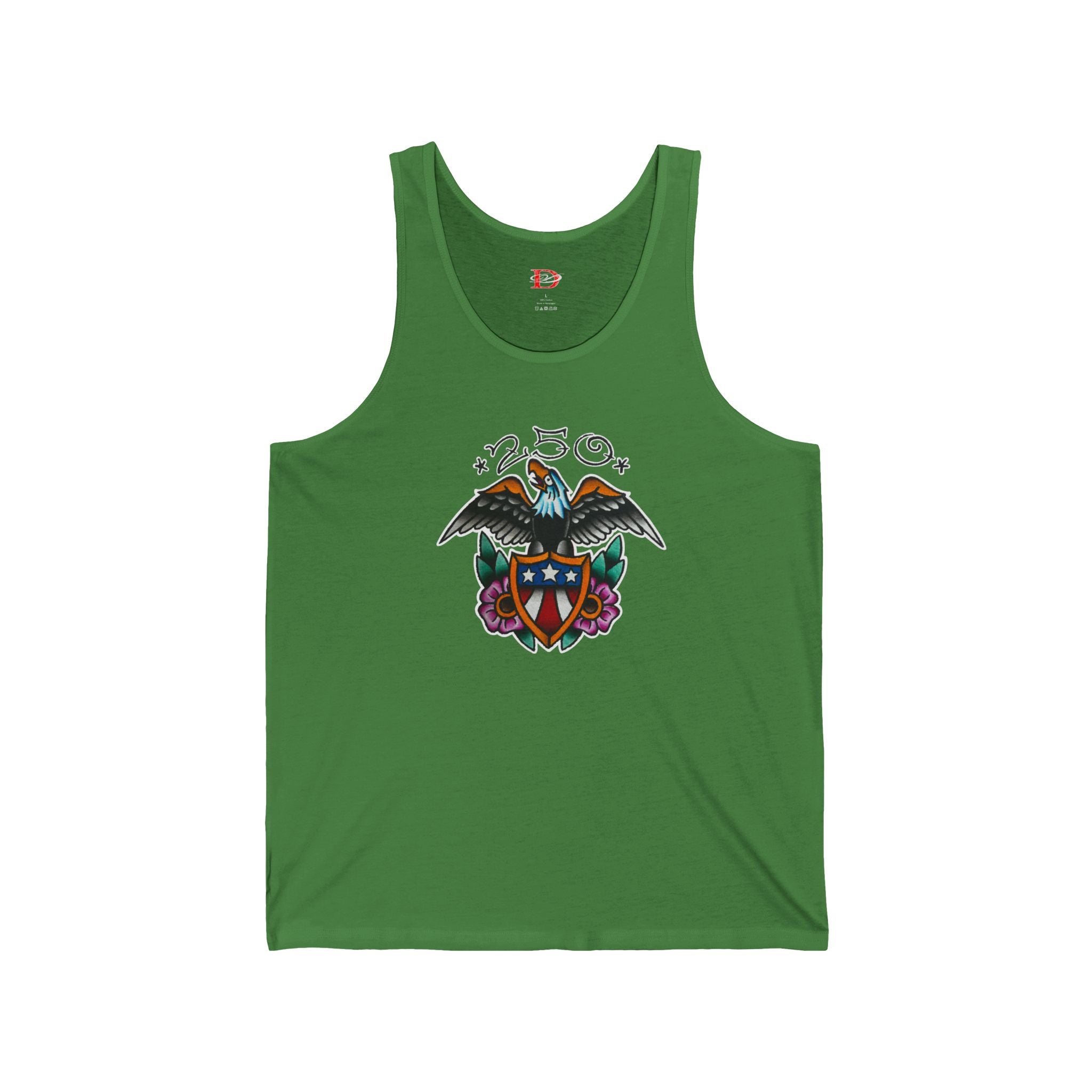 250th Anniversary Eagle w/Flag Shield Mens Tank Top