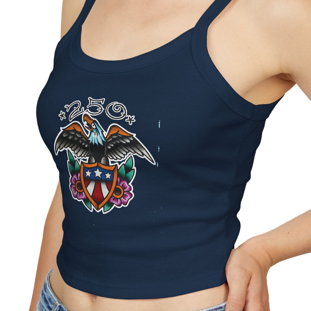 250th Anniversary Eagle w/Flag Shield Spaghetti Strap Woman's Tank Top