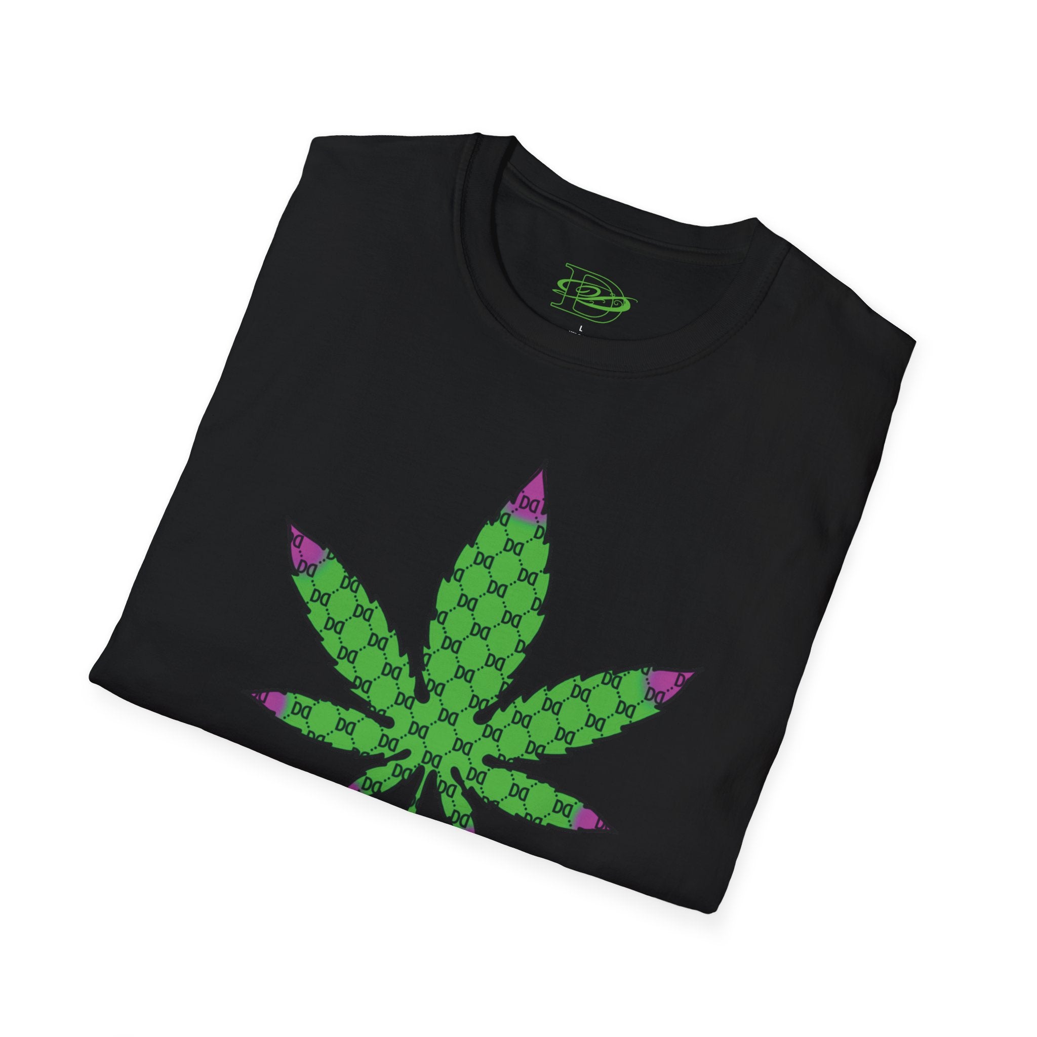 Cannabis Leaf w/the DD Monogram Unisex Softstyle T-Shirt