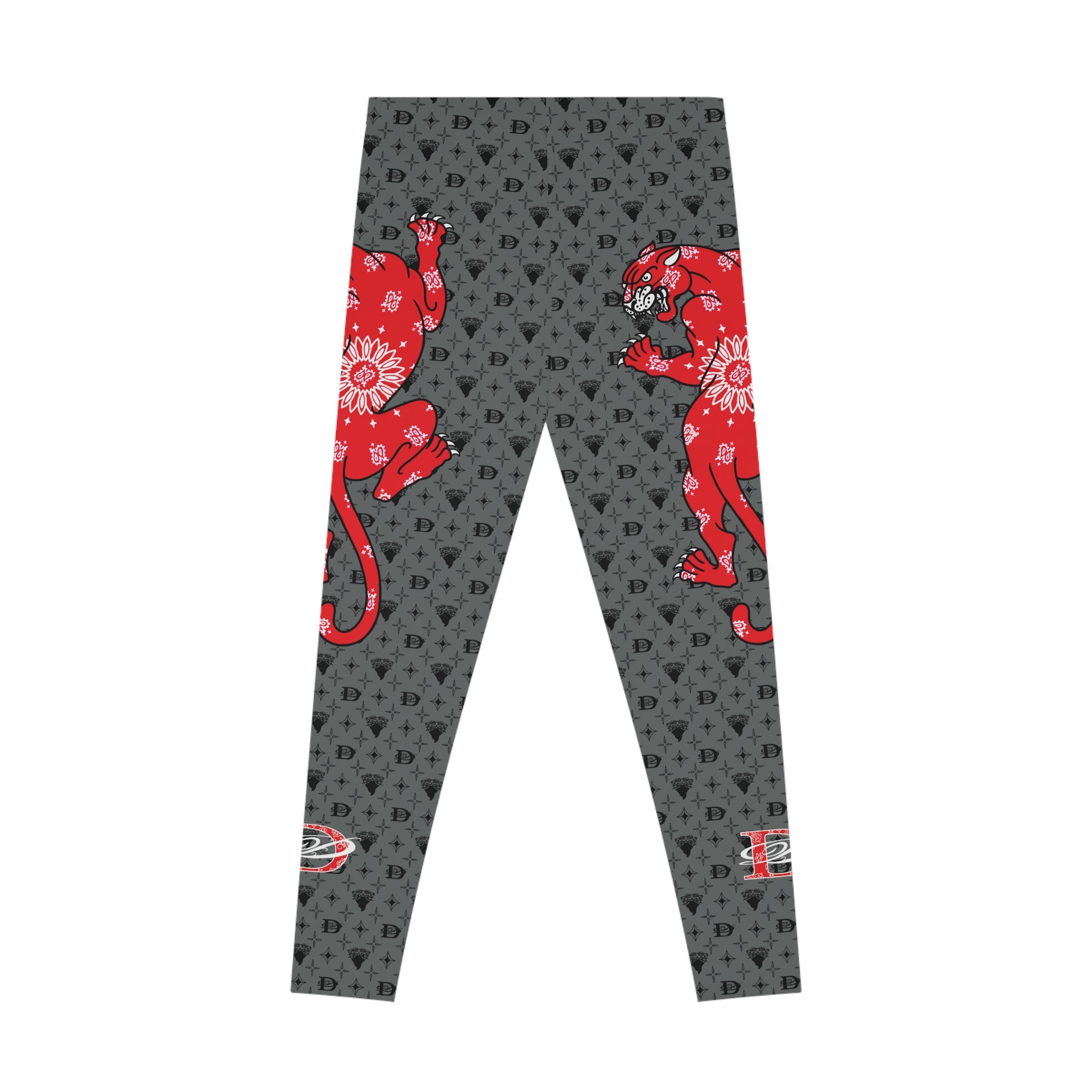 Bandito Panther Custom Monogram W/Climbing Bandana Panther Women's Casual Leggings AOP
