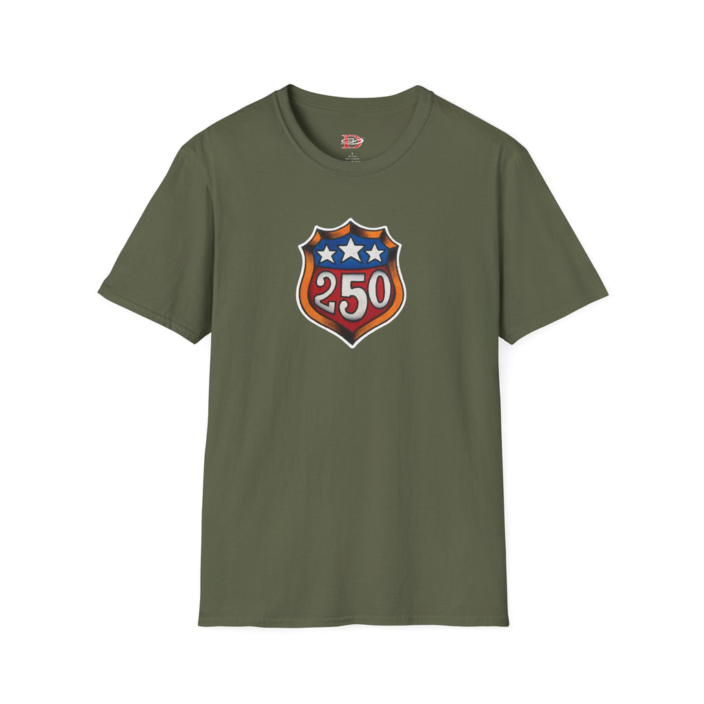 250th Anniversery Shield Tattoo Unisex Softstyle T-Shirt