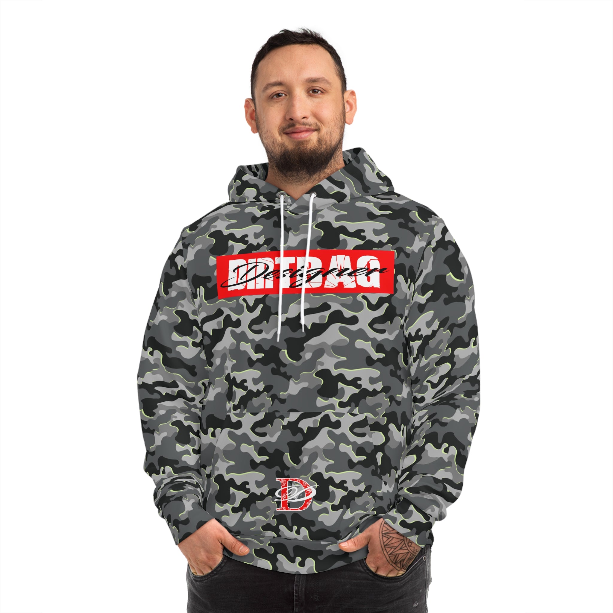 DD Box Logo W/ Climbing Bandana Panther Unisex Urban Camo Hoodie AOP