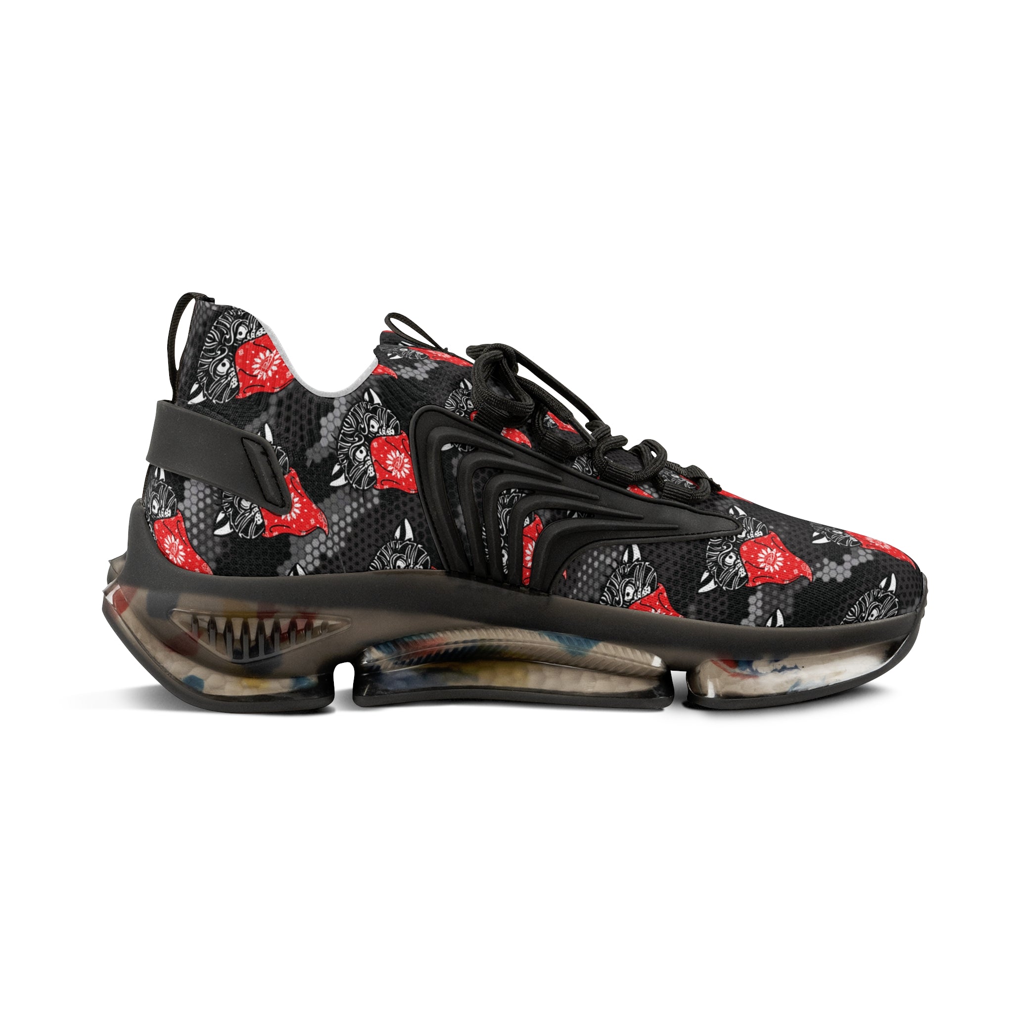 Bandito Panther Hexagon Urban Digital Camo Men's Mesh Sneakers AOP