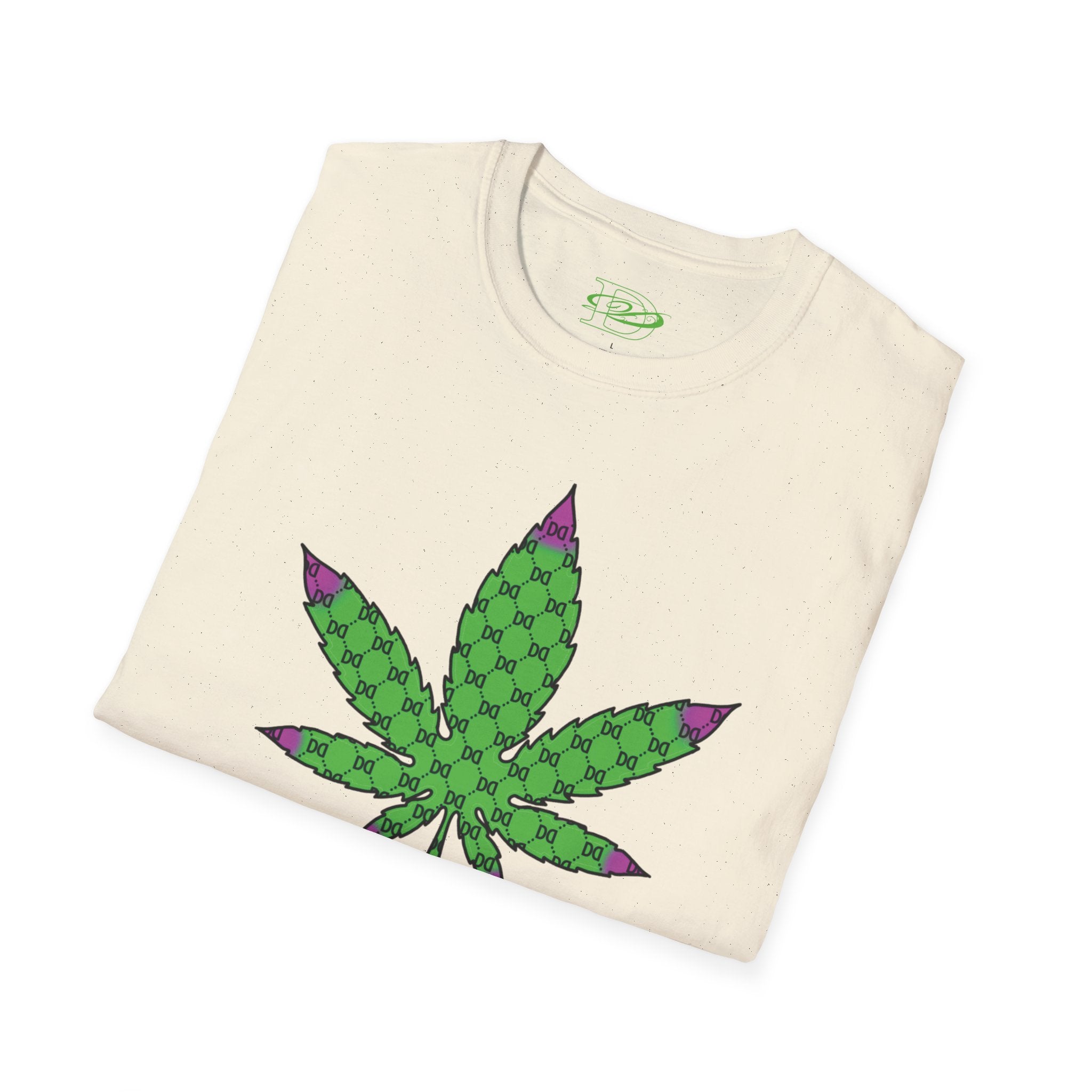 Cannabis Leaf w/the DD Monogram Unisex Softstyle T-Shirt