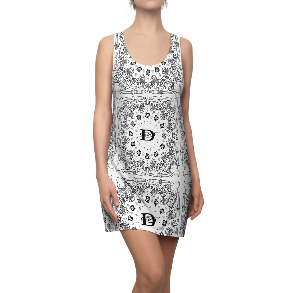 DD Custom Bandana Pattern Women's Racerback Dress AOP