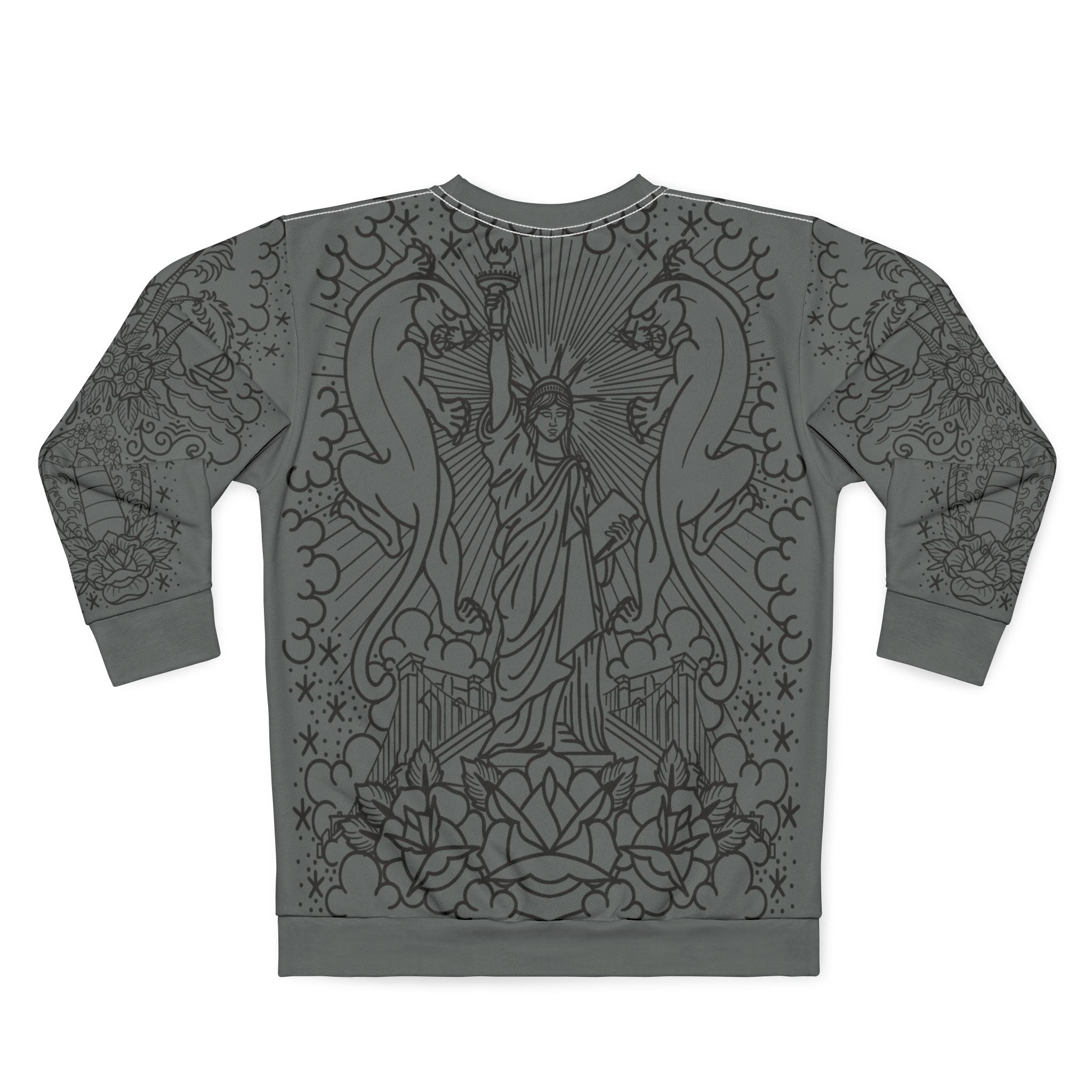 Traditional American Tattoo Body Suit Unisex Crewneck Sweatshirt AOP