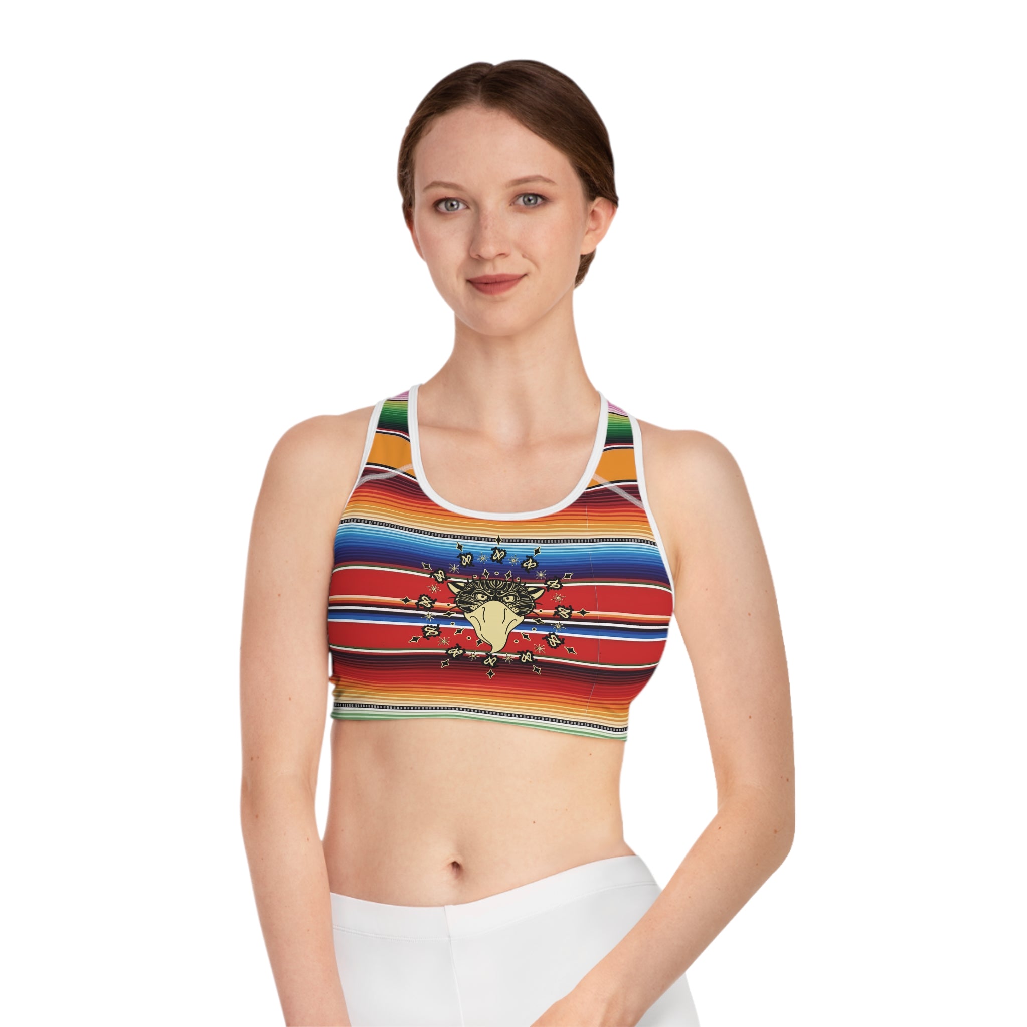 Bandito Panther Paisley Print Sports Bra AOP