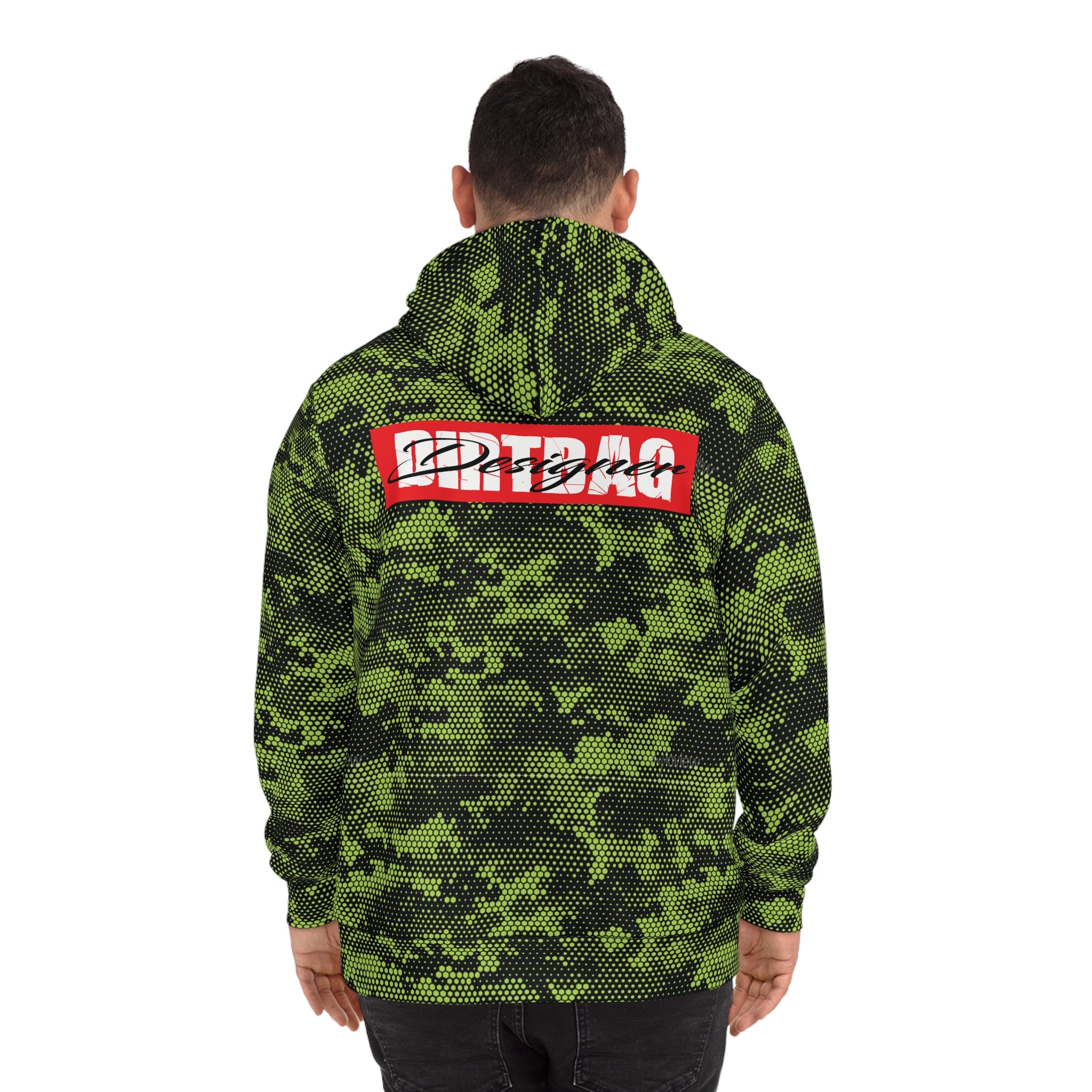 Bandito Panther Lime Green Hexagon Digital Camo Unisex Hoodie AOP