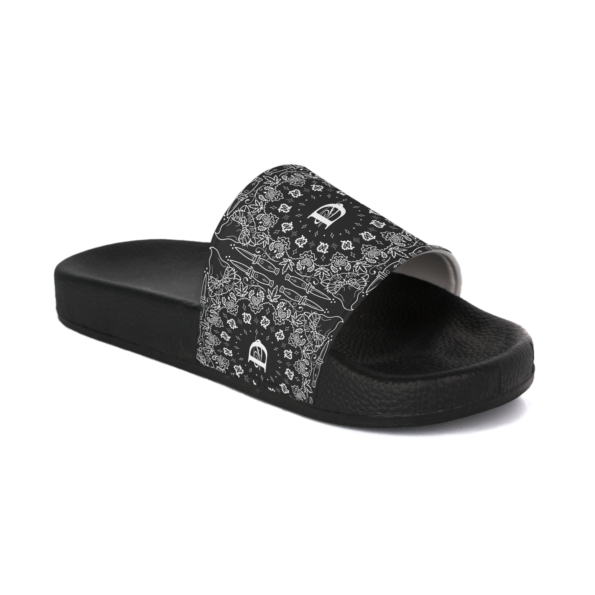 DD Custom Bandana Print  Women's Slide Sandals