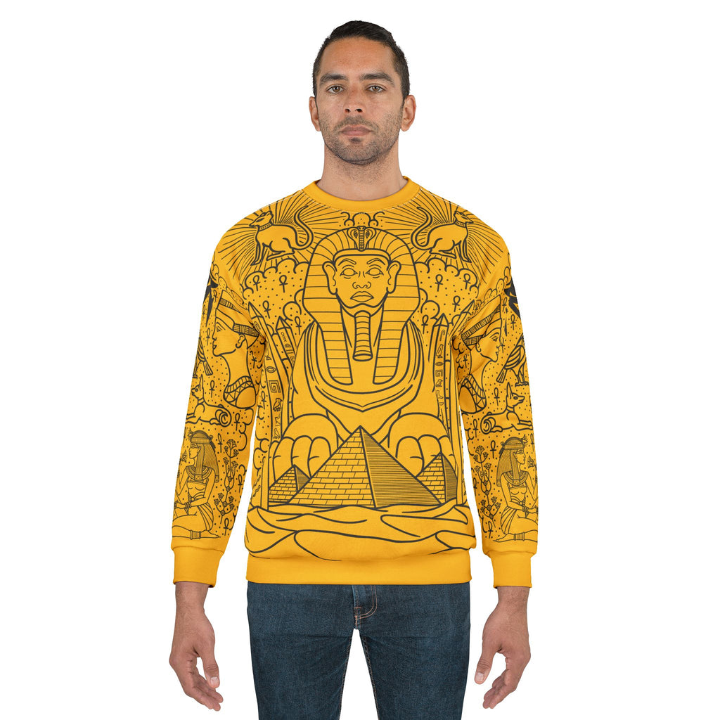 Ancient Egypt Tattoo Body Suit Unisex Crewneck Sweatshirt AOP