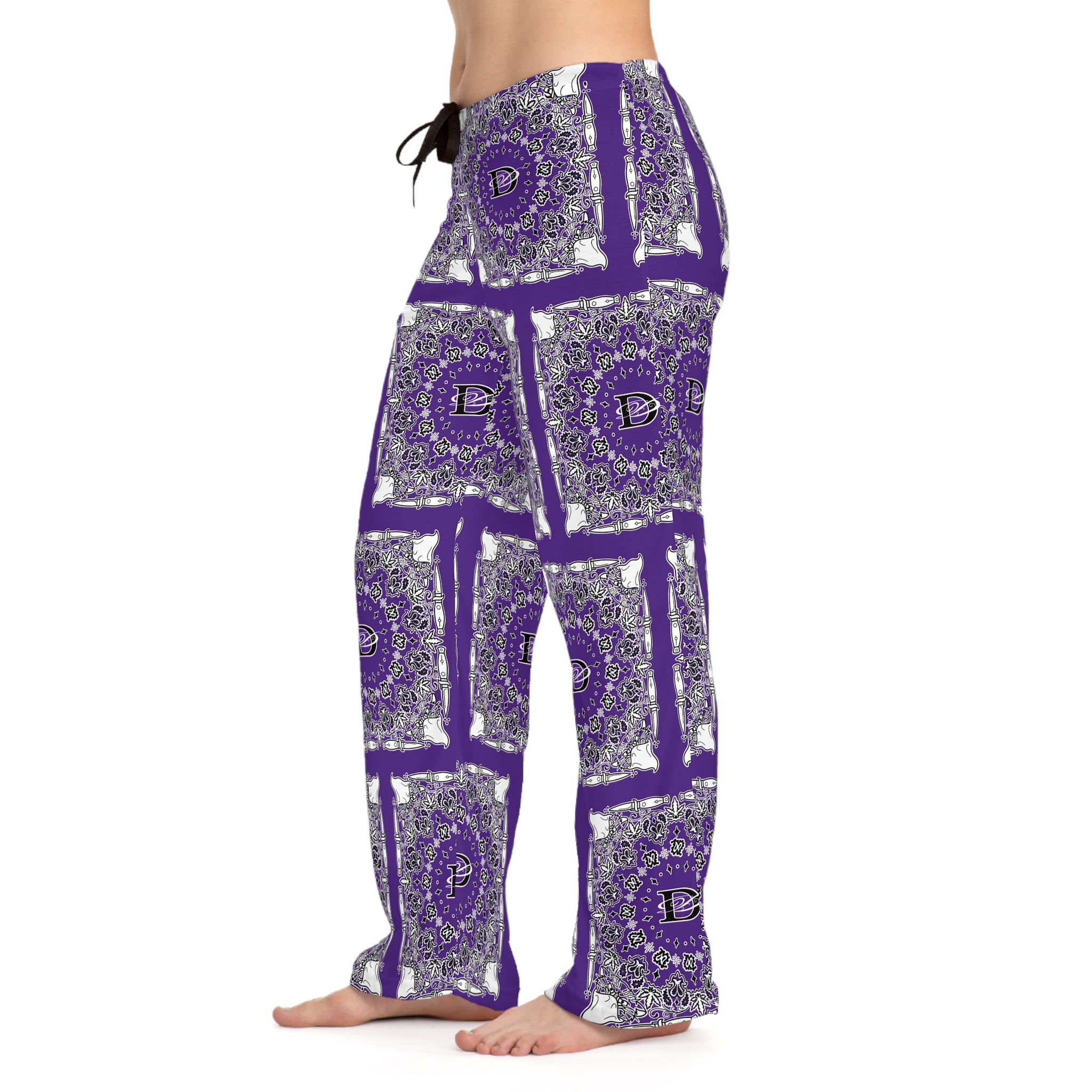 DD Custom Bandana Print Women's Pajama Pants AOP