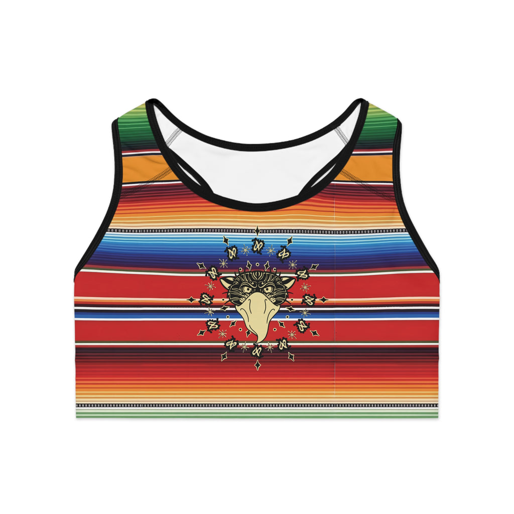 Bandito Panther Paisley Print Sports Bra AOP