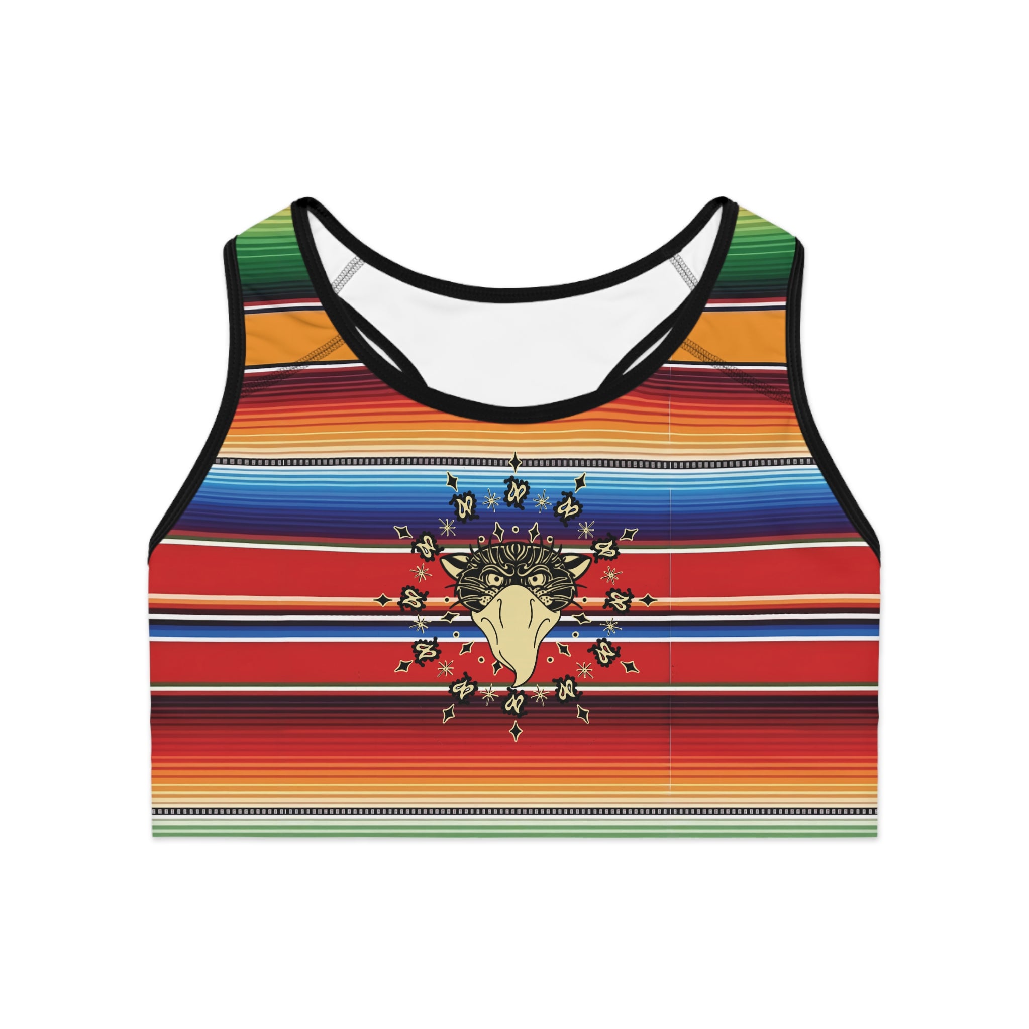 Bandito Panther Paisley Print Sports Bra AOP