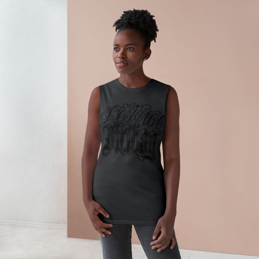 DD Custom Script Lettering w/Gothic Old English Unisex High Quality Barnard Tank