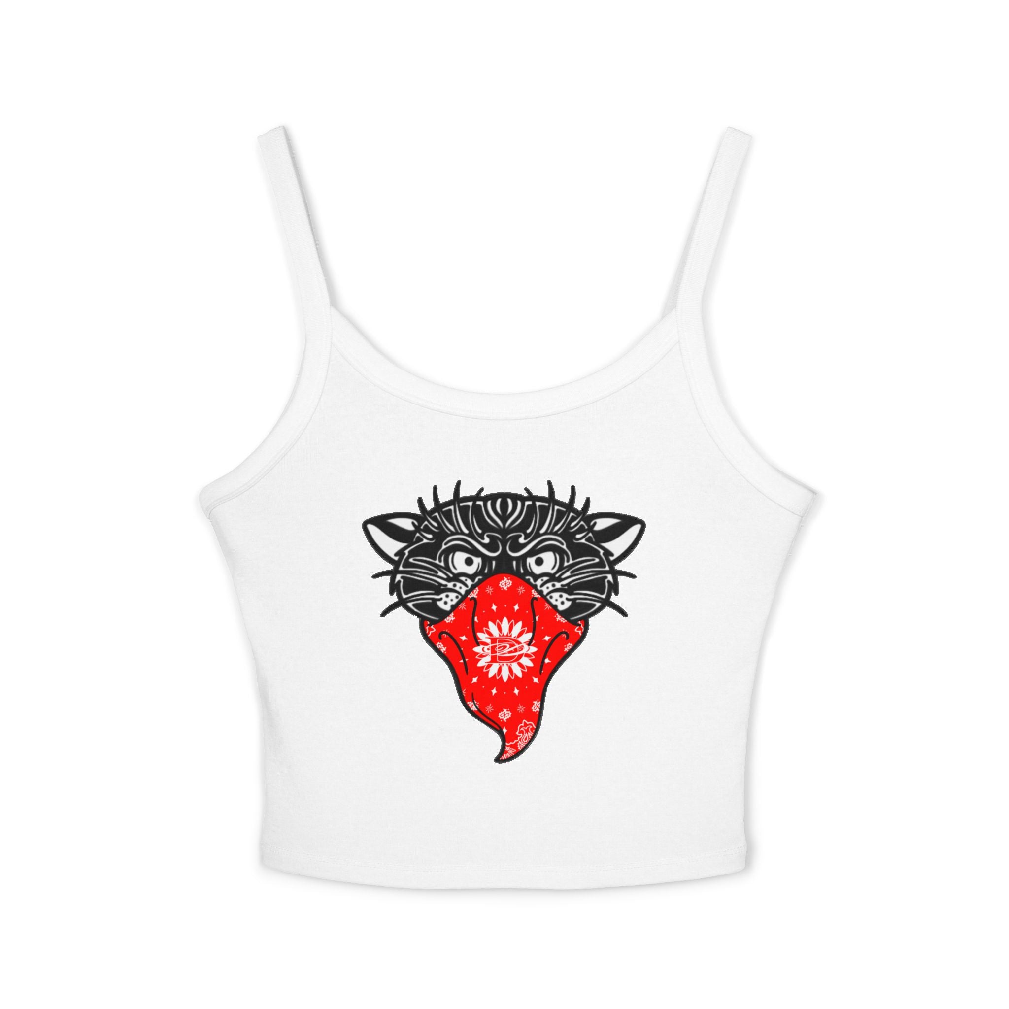 DD Bandito Panther Print Spaghetti Strap Tank Top