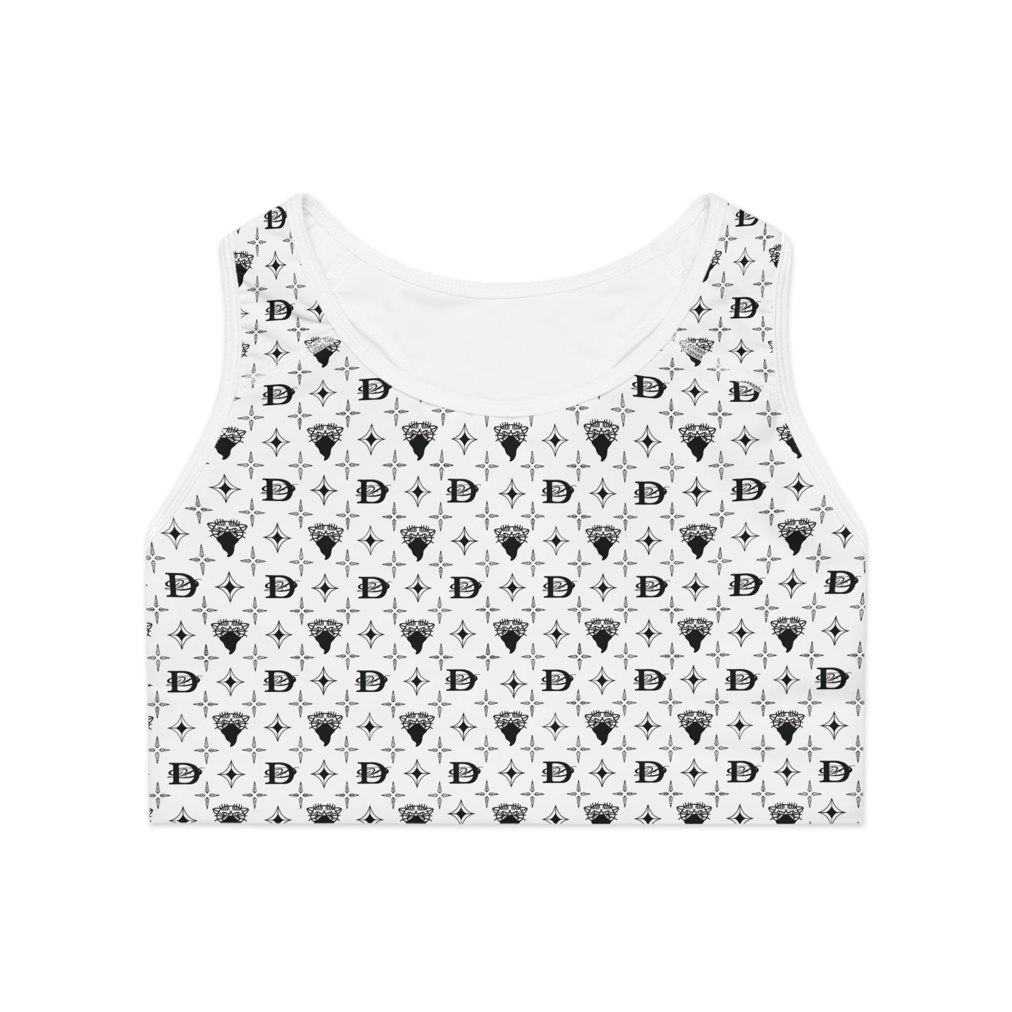 Bandito Panther Custom Monogram Print Sports Bra AOP