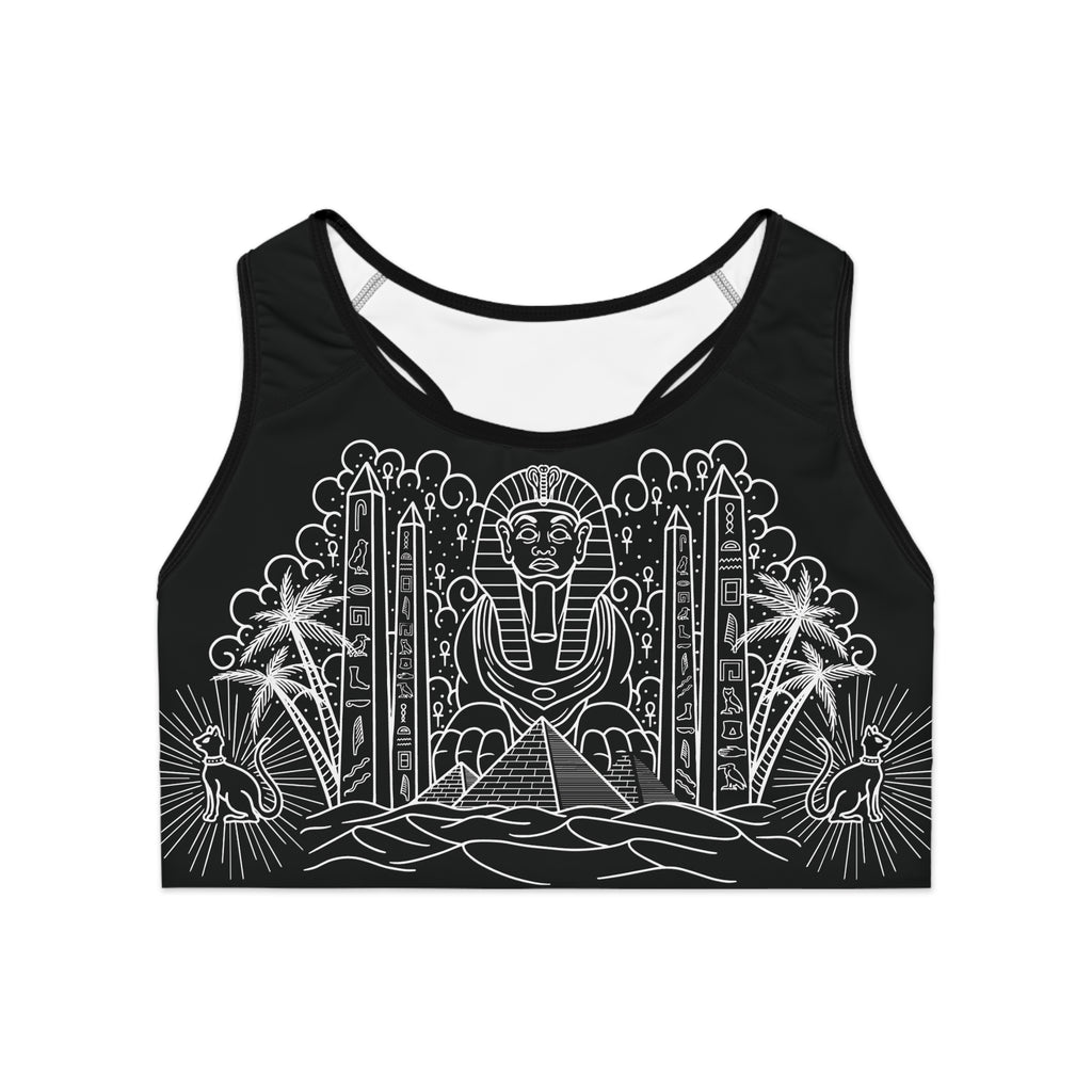 Ancient Egypt Full Body Tattoo Print Sports Bra AOP