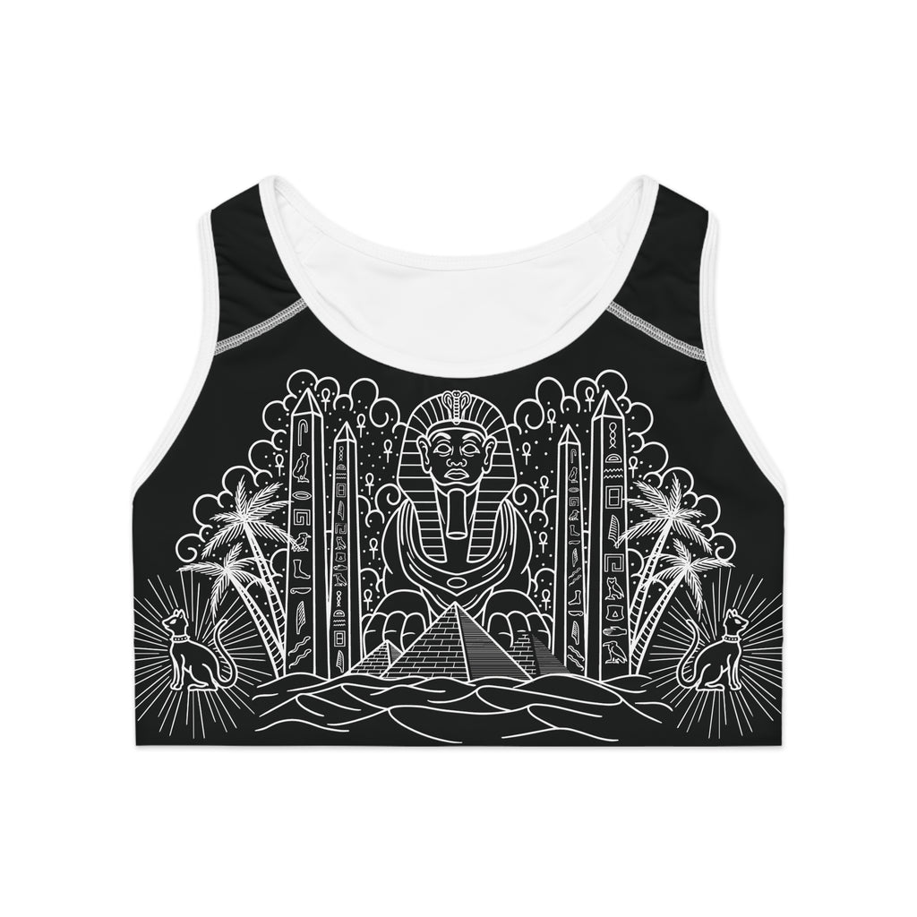 Ancient Egypt Full Body Tattoo Print Sports Bra AOP