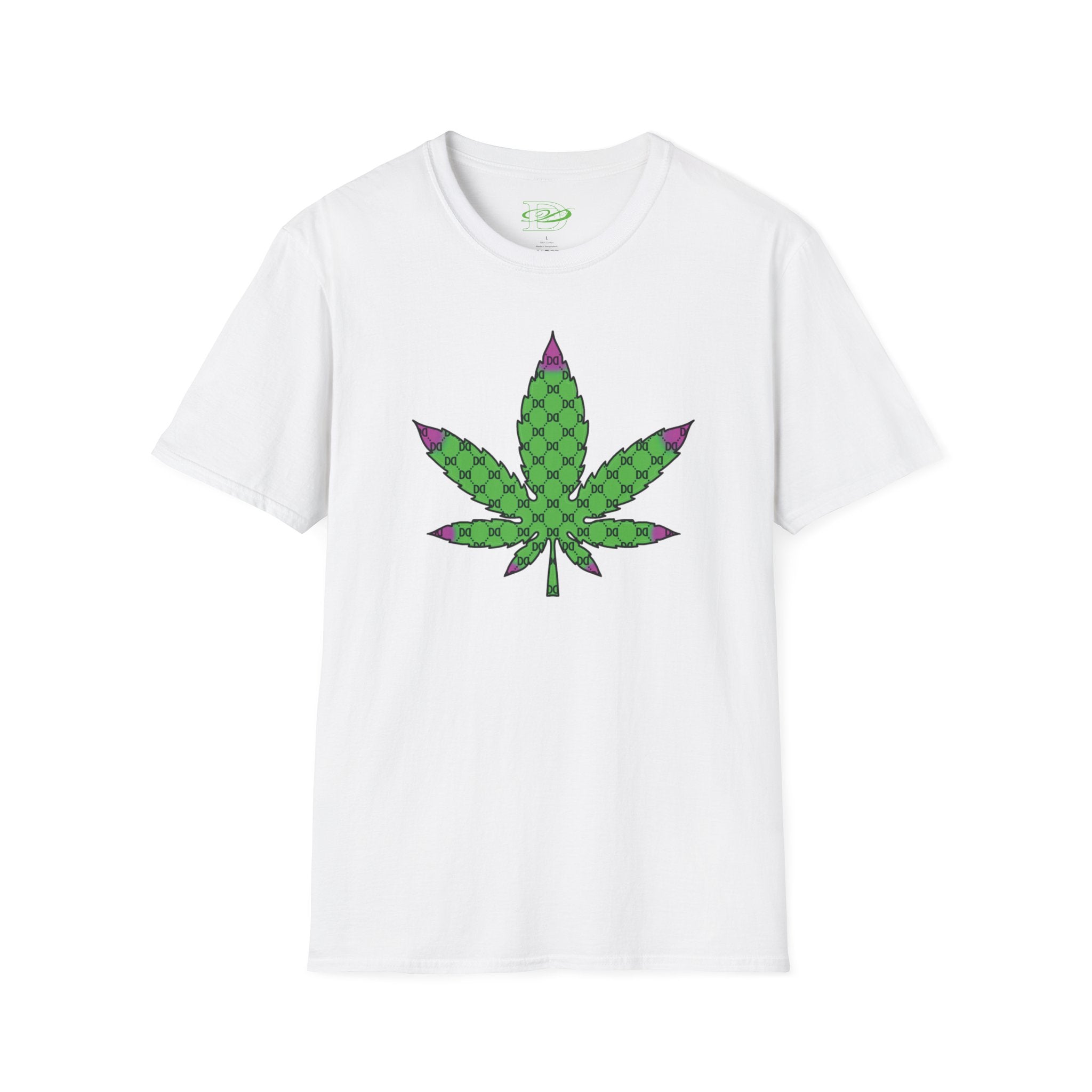 Cannabis Leaf w/the DD Monogram Unisex Softstyle T-Shirt