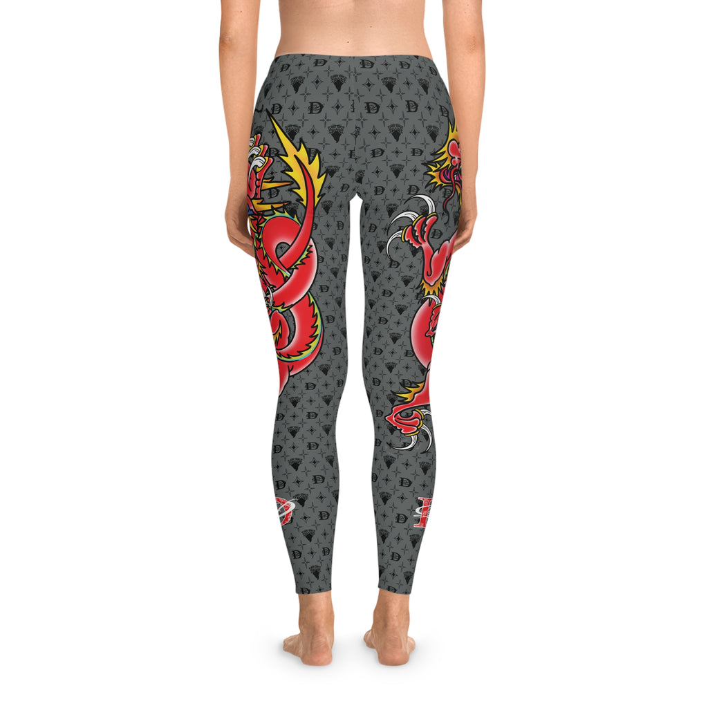 Bandito Panther Custom Monogram W/Custom Dragon Women's Casual Leggings AOP