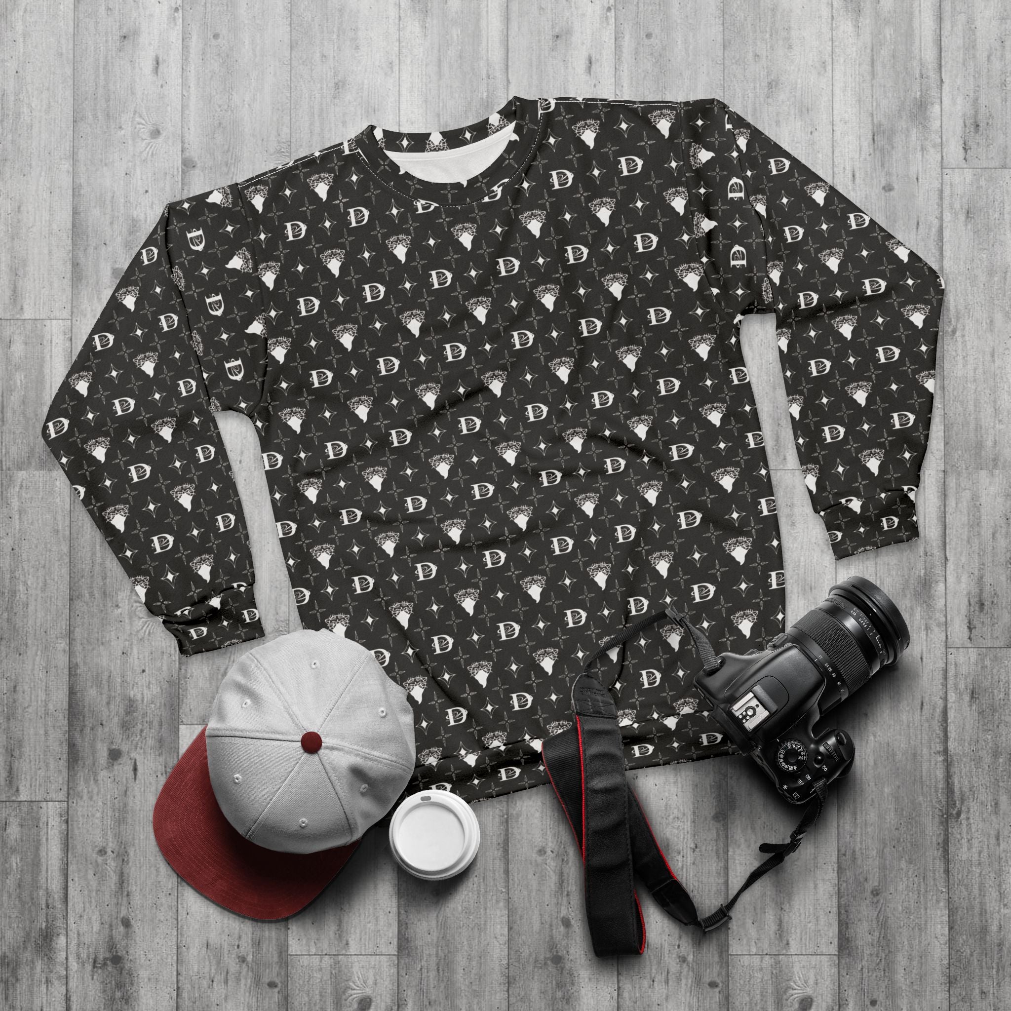 Bandito Panther Custom Monogram Print Unisex Sweatshirt AOP