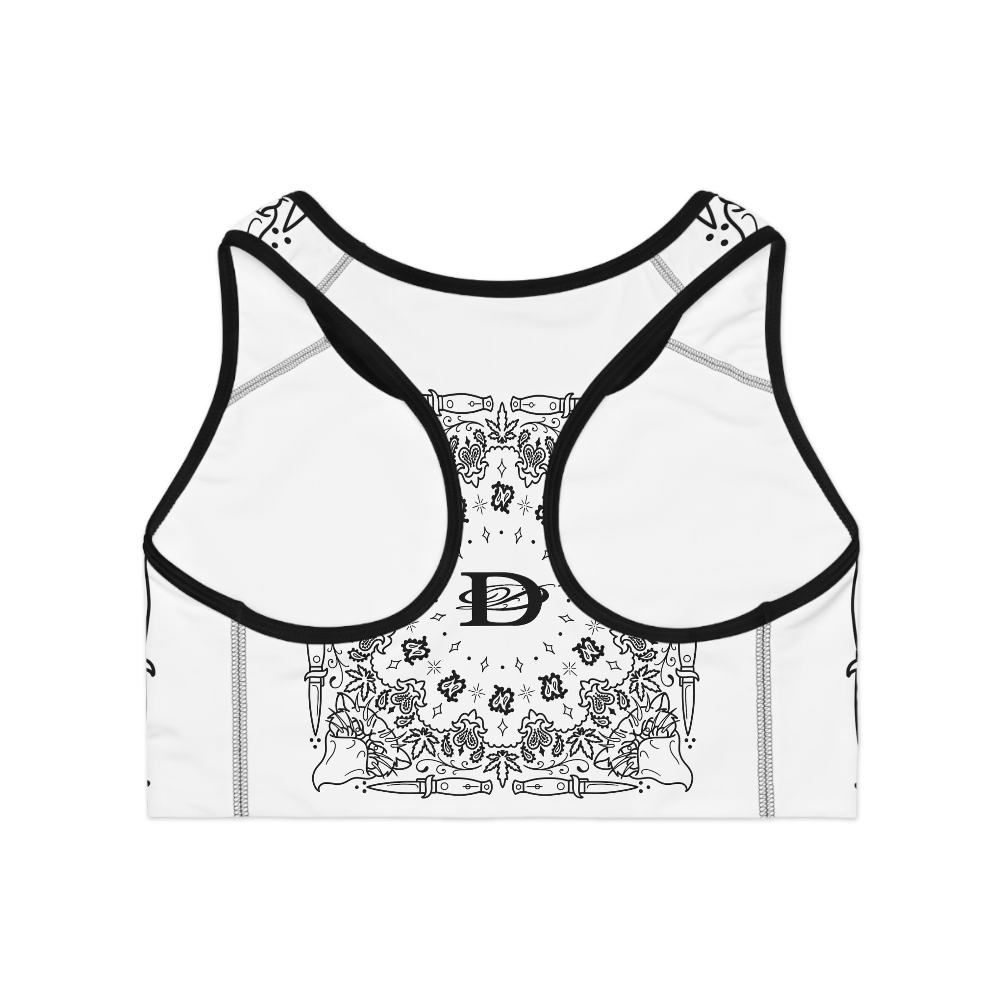 DD Custom Bandanna Print Sports Bra