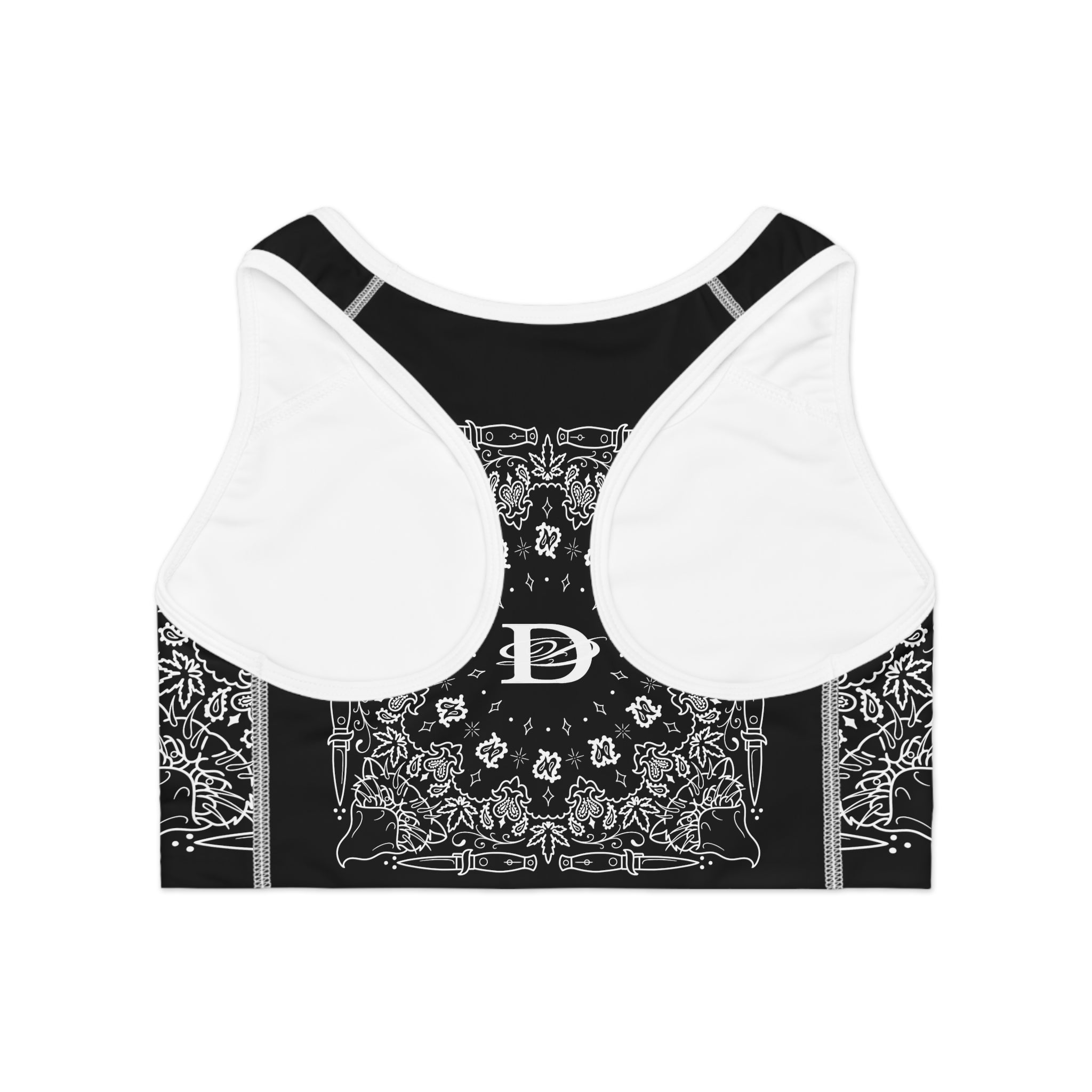 DD Custom Bandana Print  Sports Bra AOP