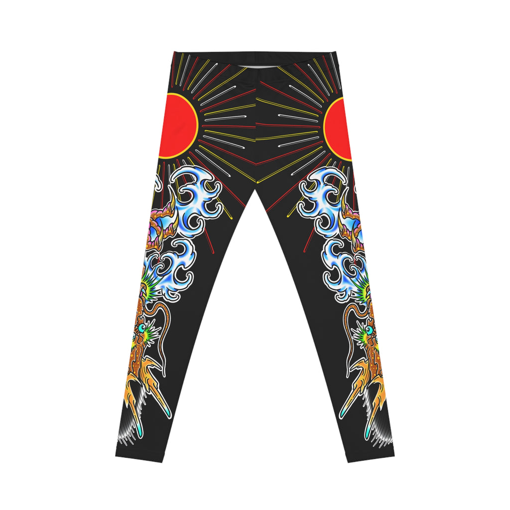 Copy of Dragon and Sun Custom Print Casual Yoga Leggings (AOP)