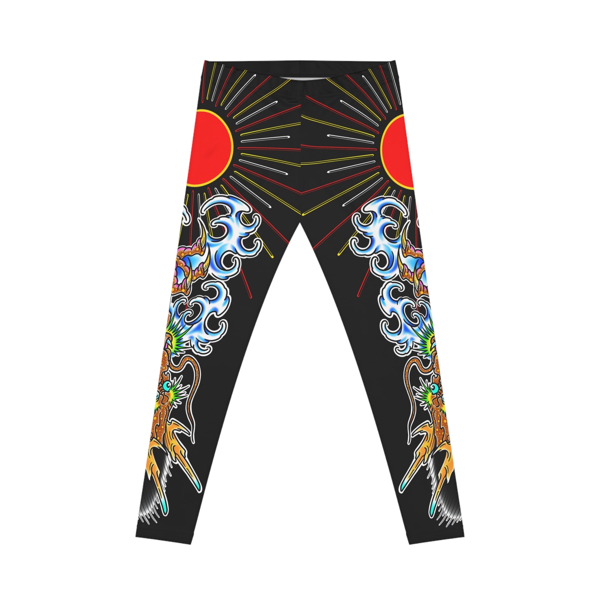 Copy of Dragon and Sun Custom Print Casual Yoga Leggings (AOP)