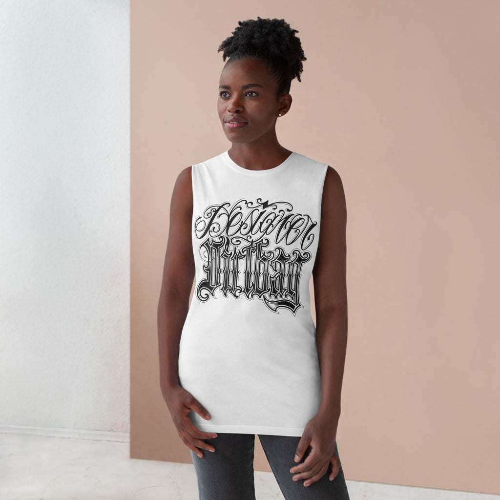 DD Custom Script Lettering w/Gothic Old English Unisex High Quality Barnard Tank