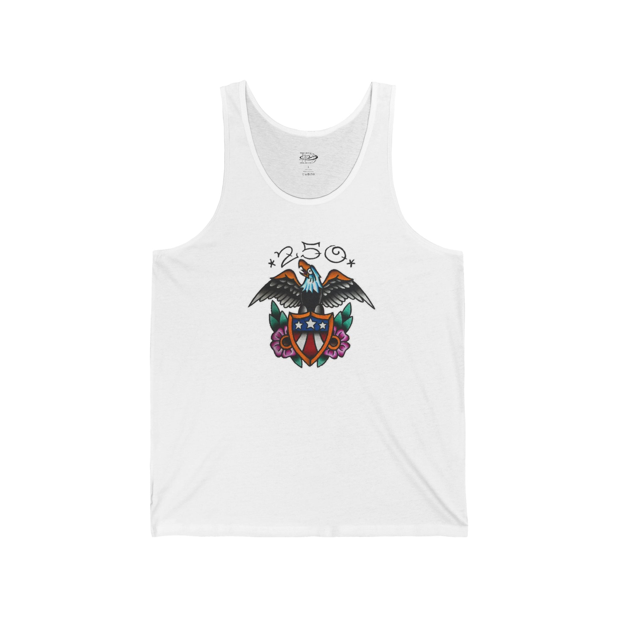 250th Anniversary Eagle w/Flag Shield Mens Tank Top