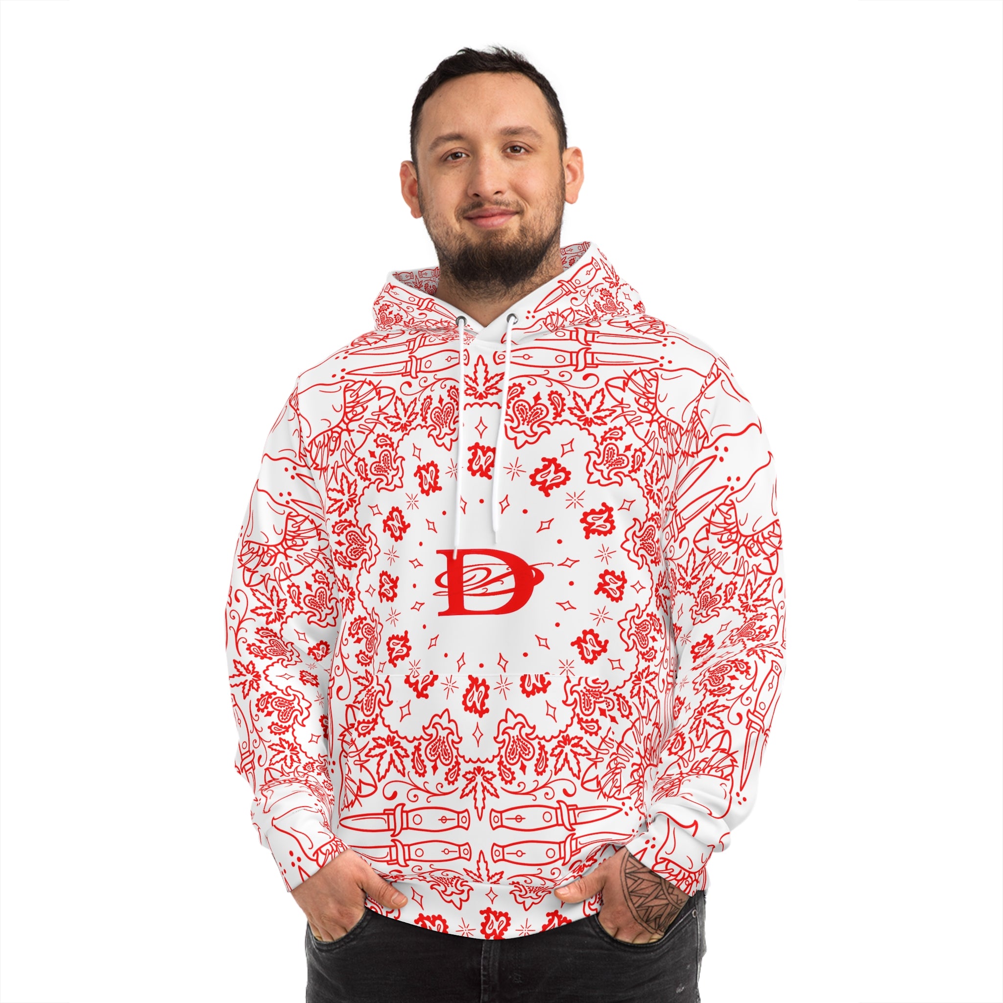 DD Custom Bandana Print Unisex Hoodie AOP