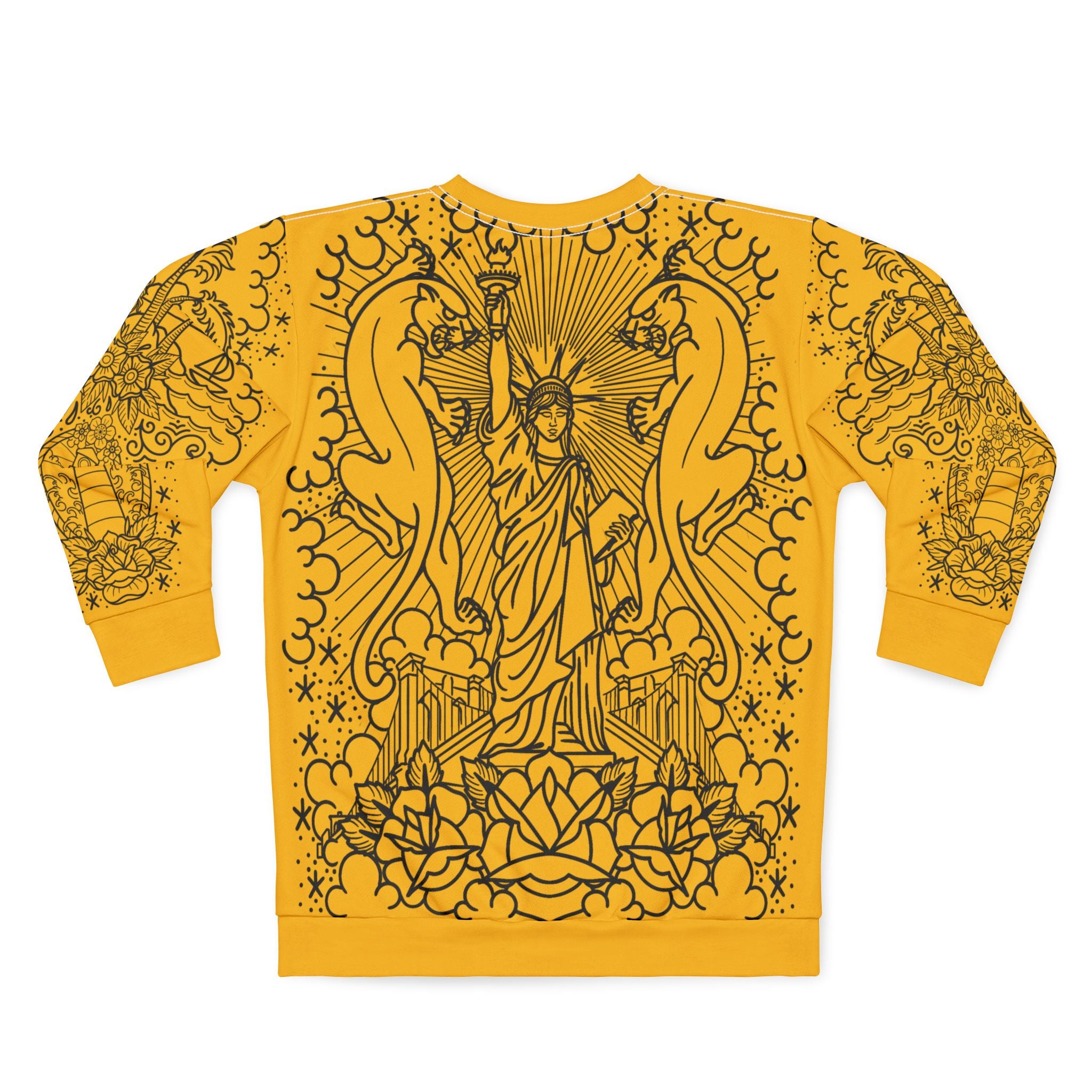 Traditional American Tattoo Body Suit Unisex Crewneck Sweatshirt AOP