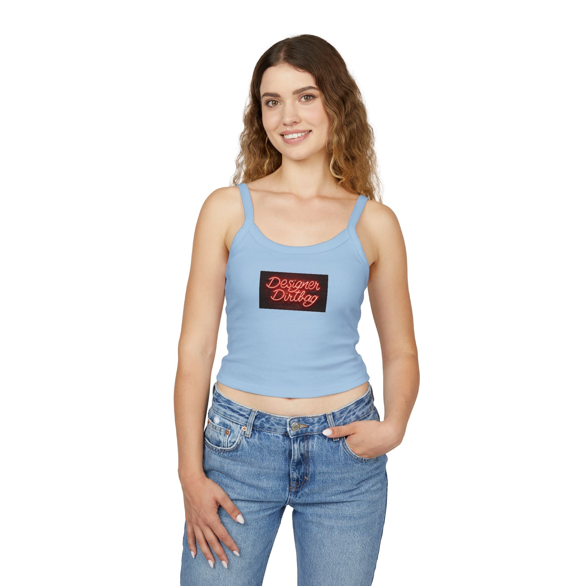 Neon Sign Graphic Spaghetti Strap Woman's Tank Top