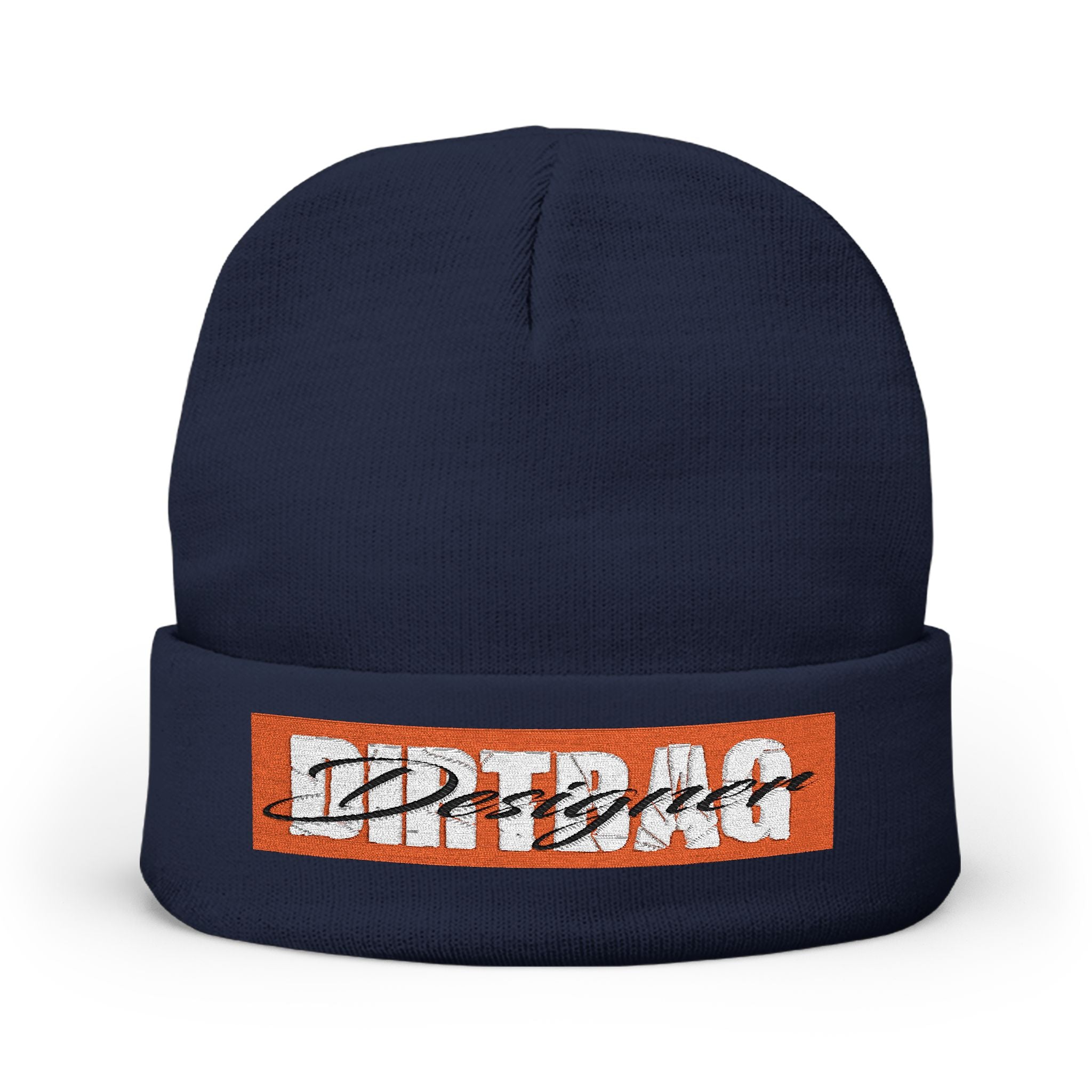 DD Box Logo Embroidered Cuffed Knit Beanie