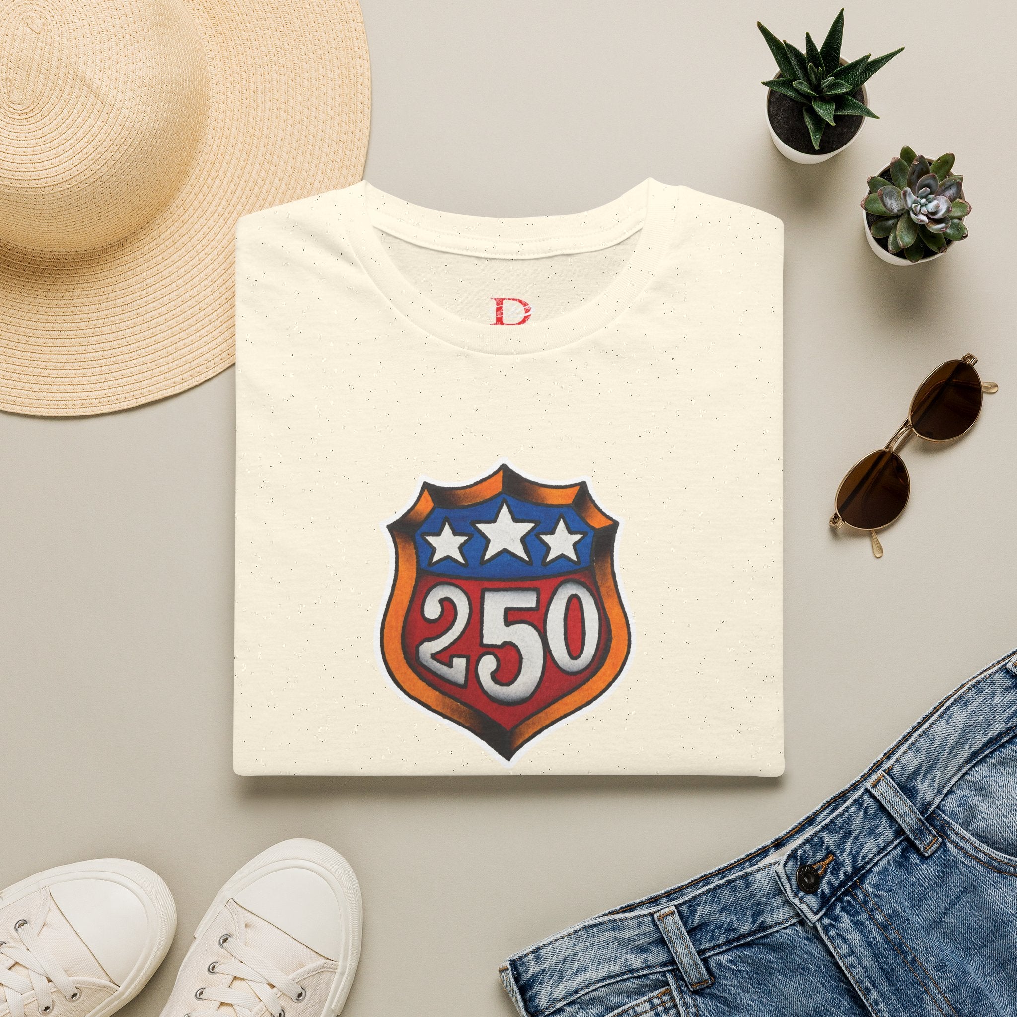 250th Anniversery Shield Tattoo Unisex Softstyle T-Shirt
