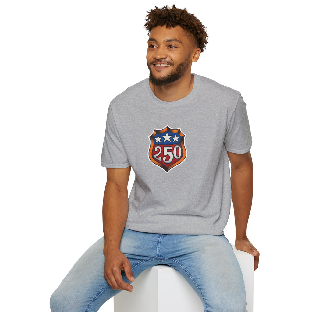 250th Anniversery Shield Tattoo Unisex Softstyle T-Shirt
