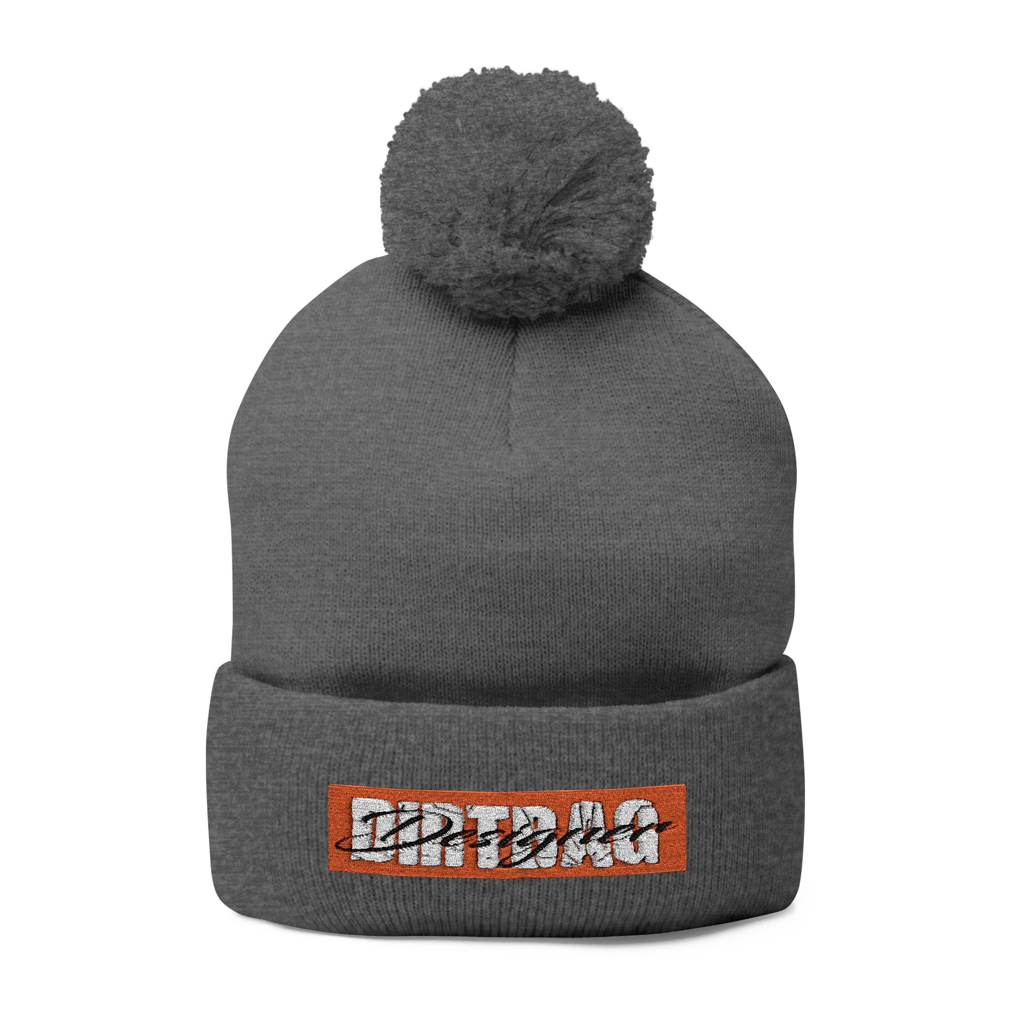 DD Box Logo Embroidered Pom-Pom Knit Beanie