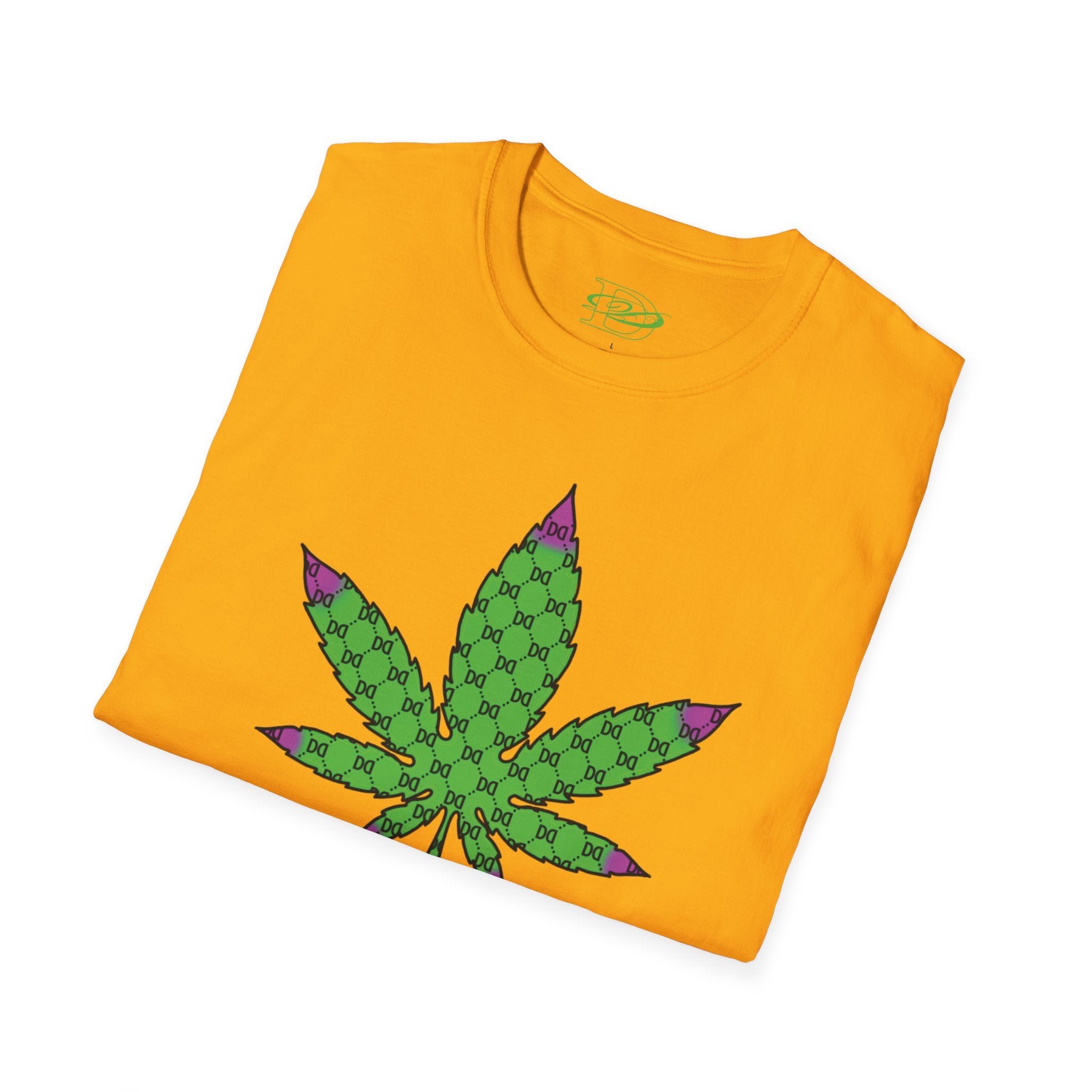 Cannabis Leaf w/the DD Monogram Unisex Softstyle T-Shirt